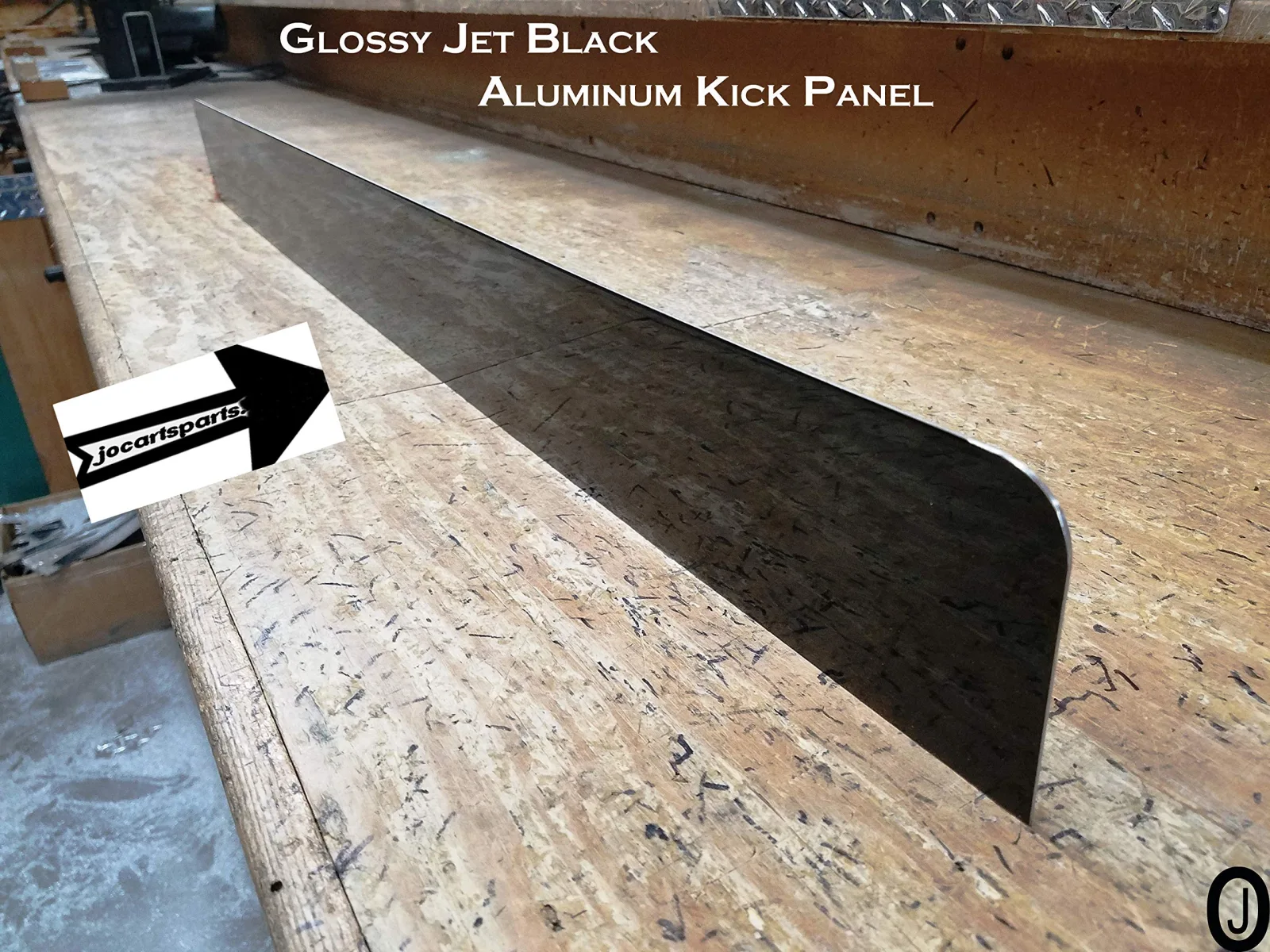 J & O Carts Parts Black Powder Coated Aluminum Kick Panel for Club Car DS (1987+) image 2