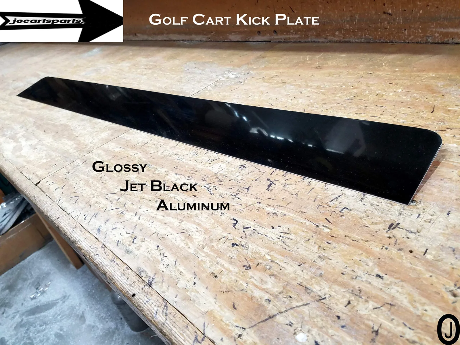 J & O Carts Parts Black Powder Coated Aluminum Kick Panel for Club Car DS (1987+) image 4
