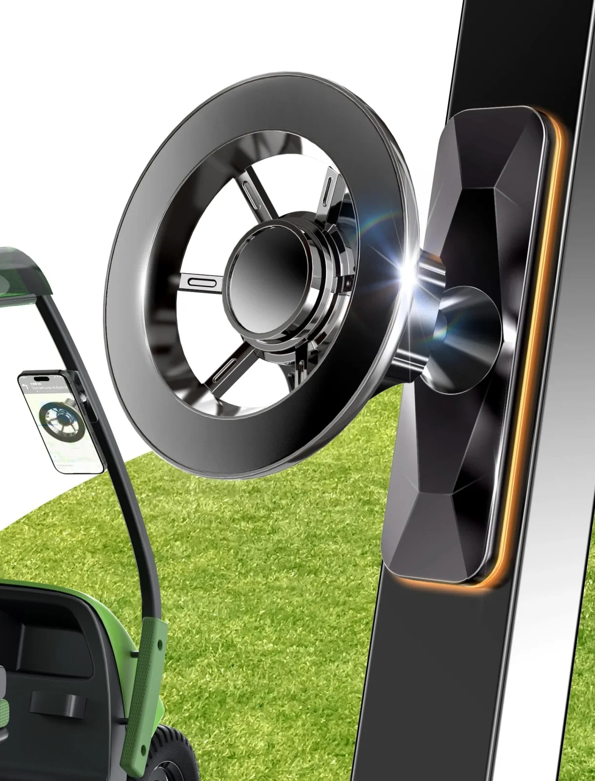 TOPGO Magnetic Golf Cart Phone Holder with 360° Rotation