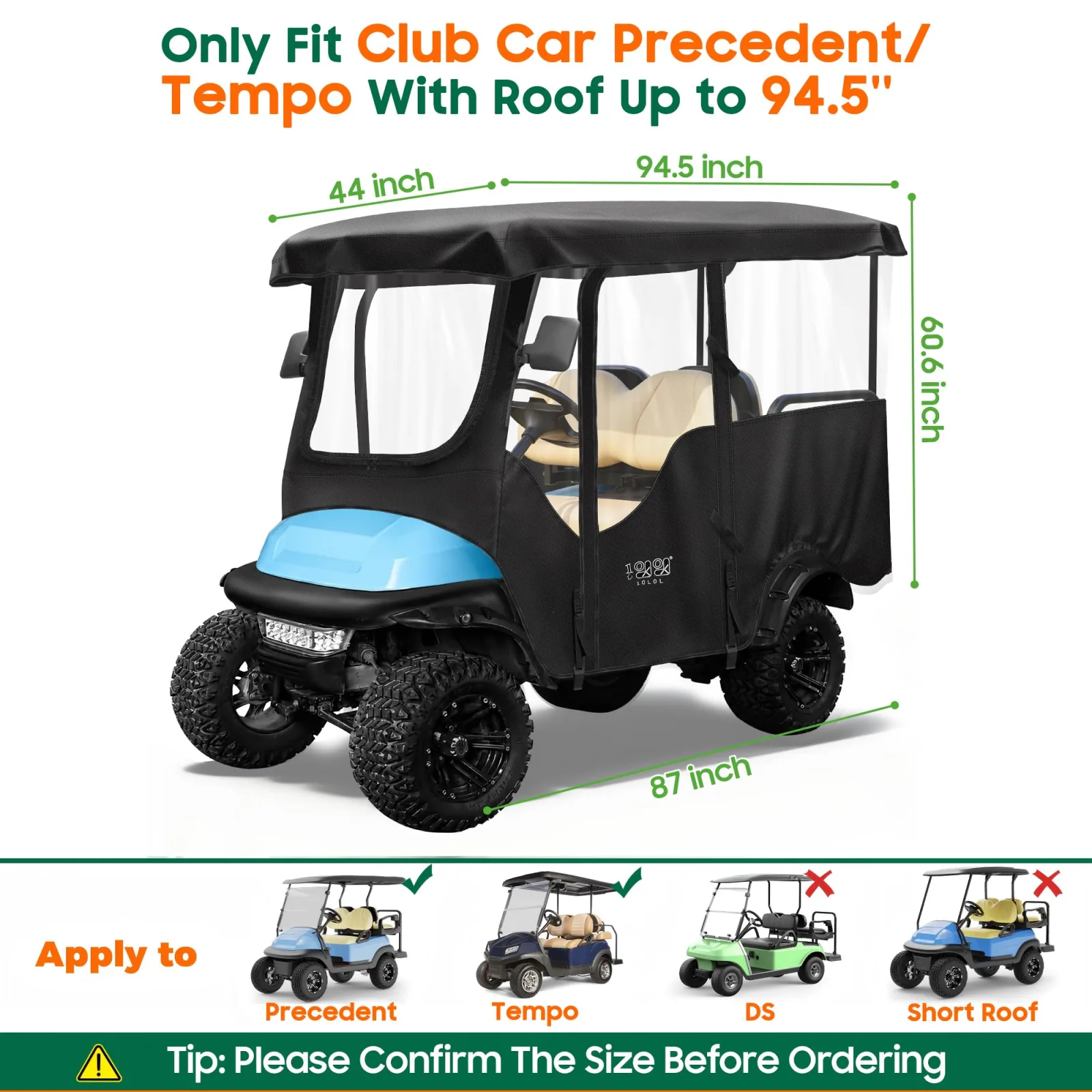 10L0L Enclosure for Club Car Precedent, Onward & Tempo image 3