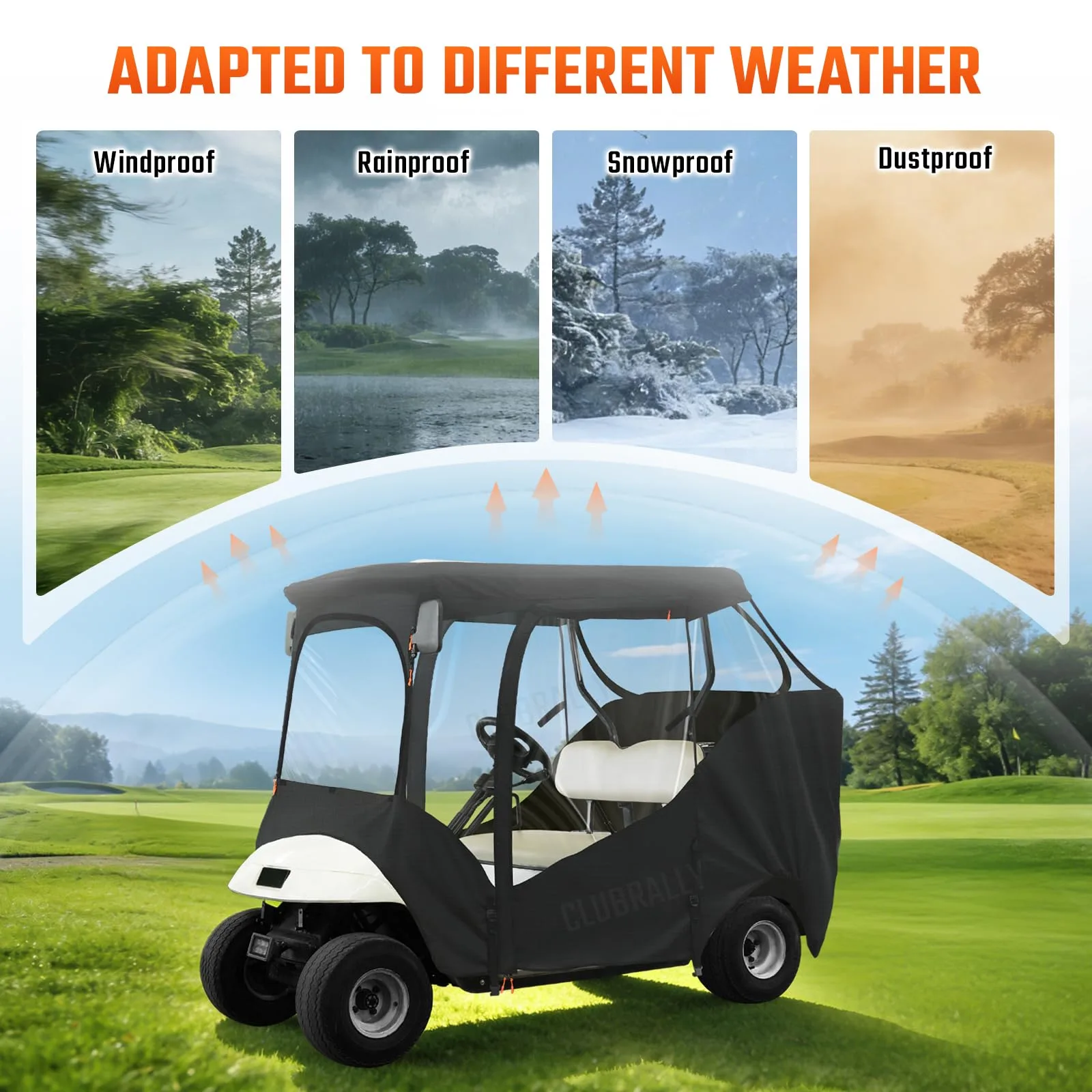 CLUBRALLY Golf Cart Enclosure for E-Z-GO TXT/RXV image 2