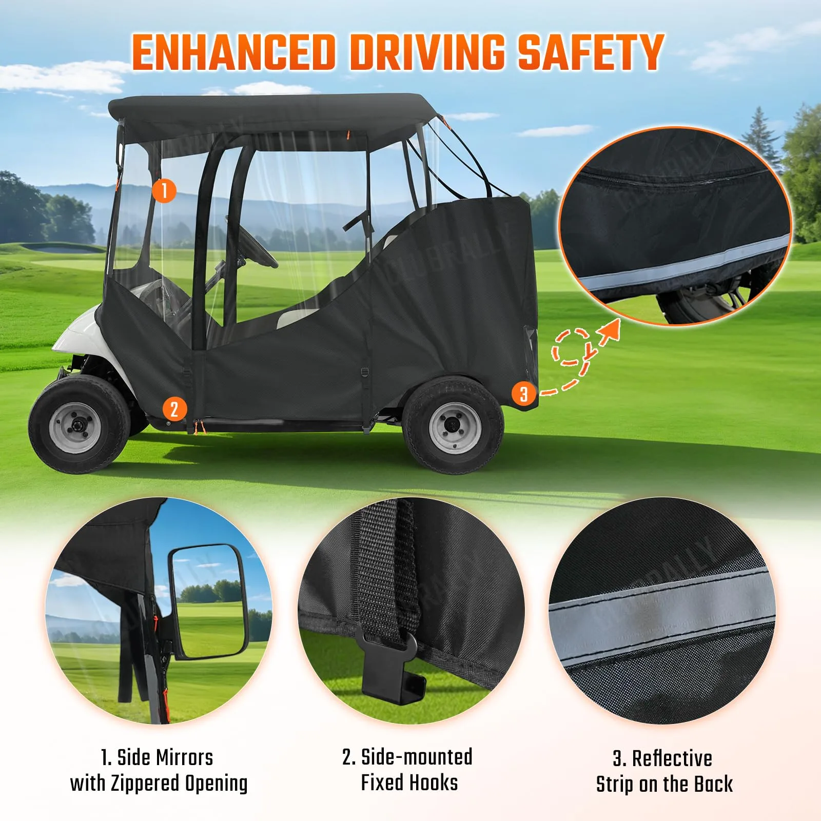 CLUBRALLY Golf Cart Enclosure for E-Z-GO TXT/RXV image 4