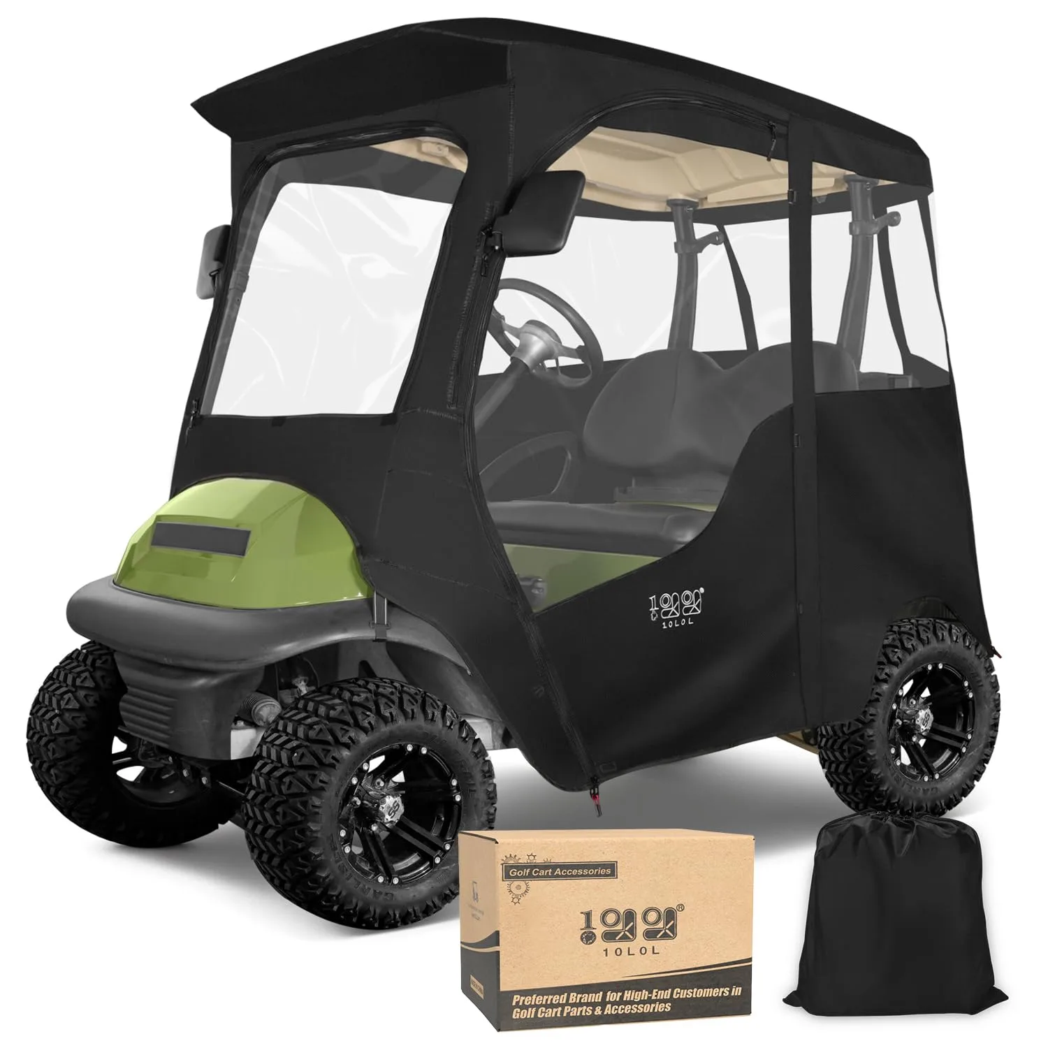 10L0L Deluxe Golf Cart Enclosure with Clear PVC Windows image 2
