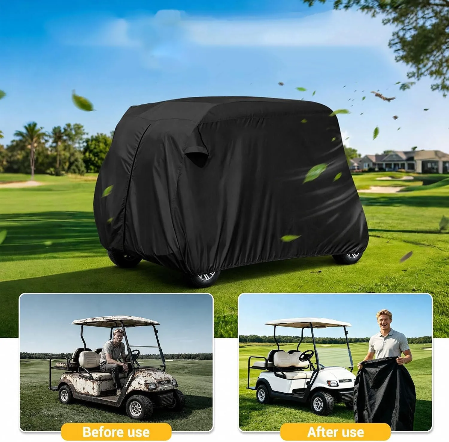 PWUSUDUI Golf Cart Cover for Epic E60L Lifted 2020-2026 image 4