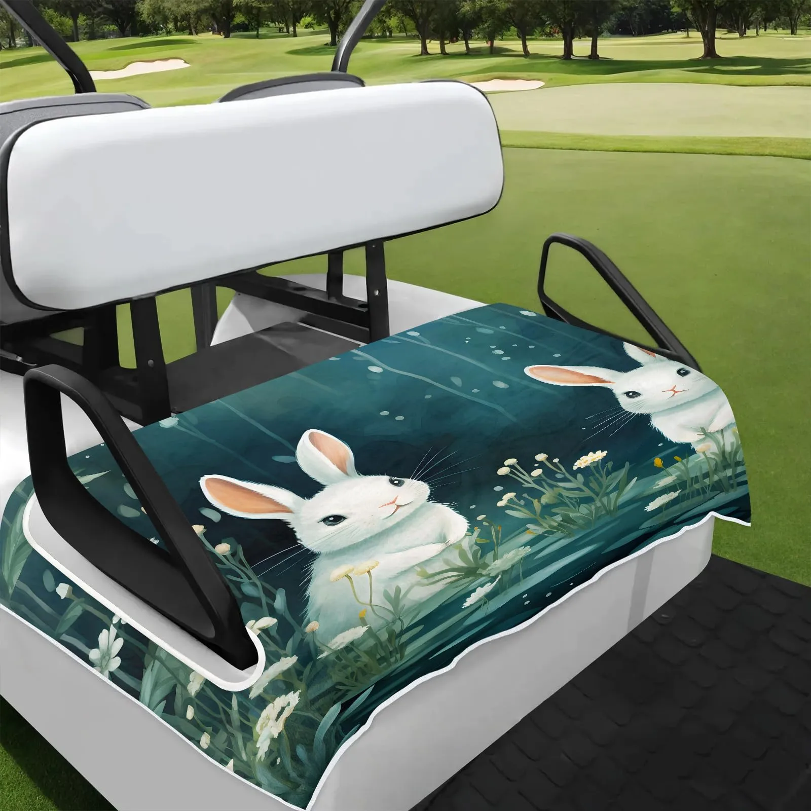 Tiveruda Golf Cart Seat Cover for Double Seats, 51 x 31 in.