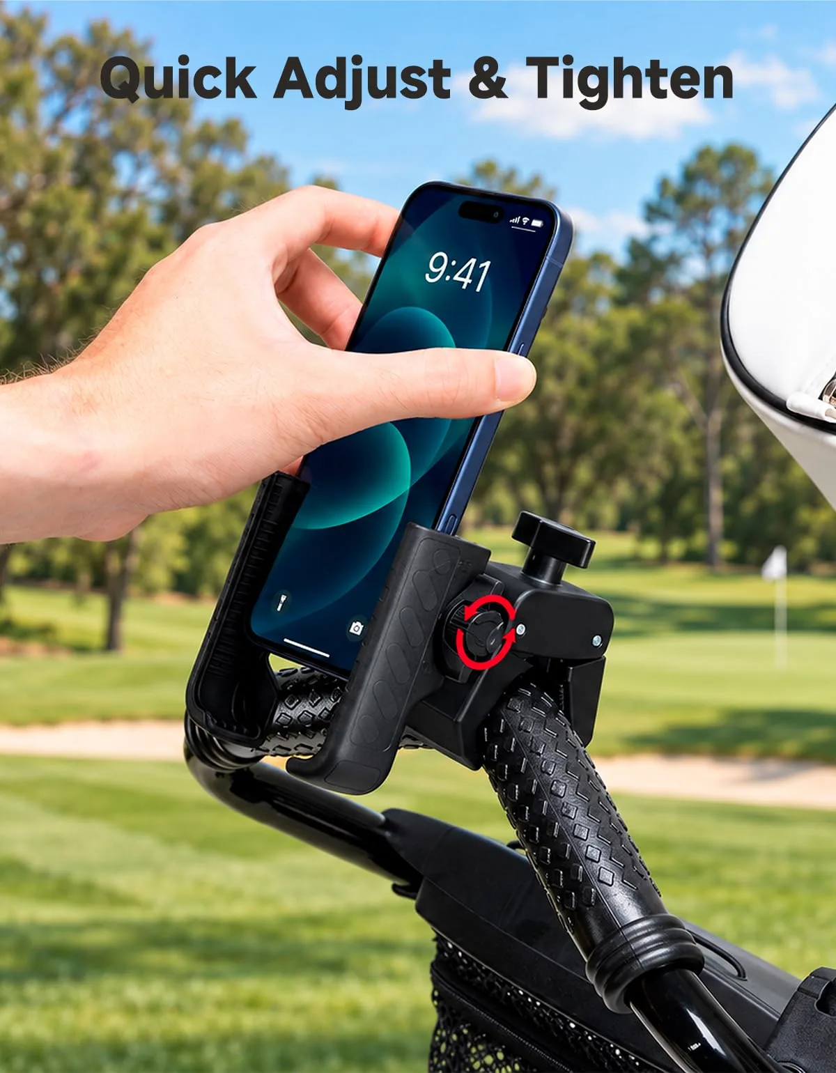 KEMIMOTO Golf Cart Phone Holder with Adjustable Clamp image 4