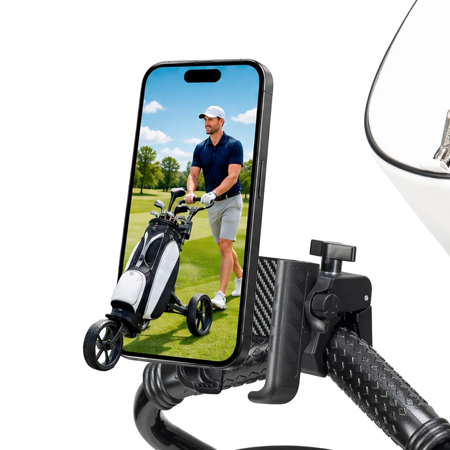 KEMIMOTO Golf Cart Phone Holder with Adjustable Clamp