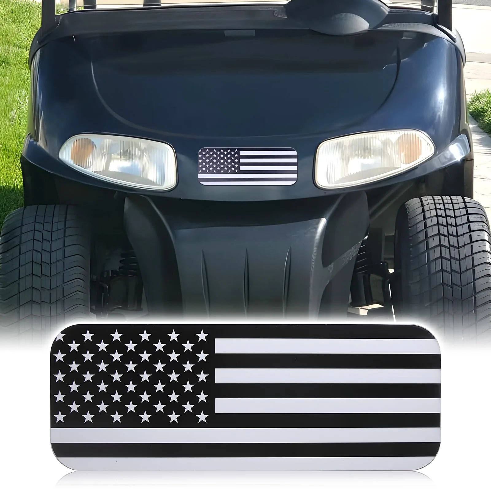 Alicatong E-Z-GO American Flag Front Name Plate
