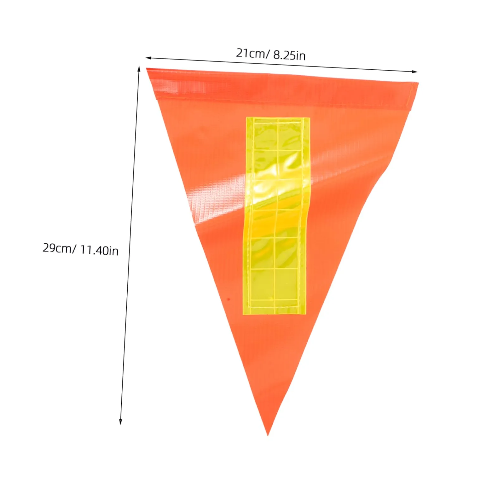Yardwe Orange Reflective Triangular Safety Flag with Telescopic Pole - 006MOM1434YFTL image 2