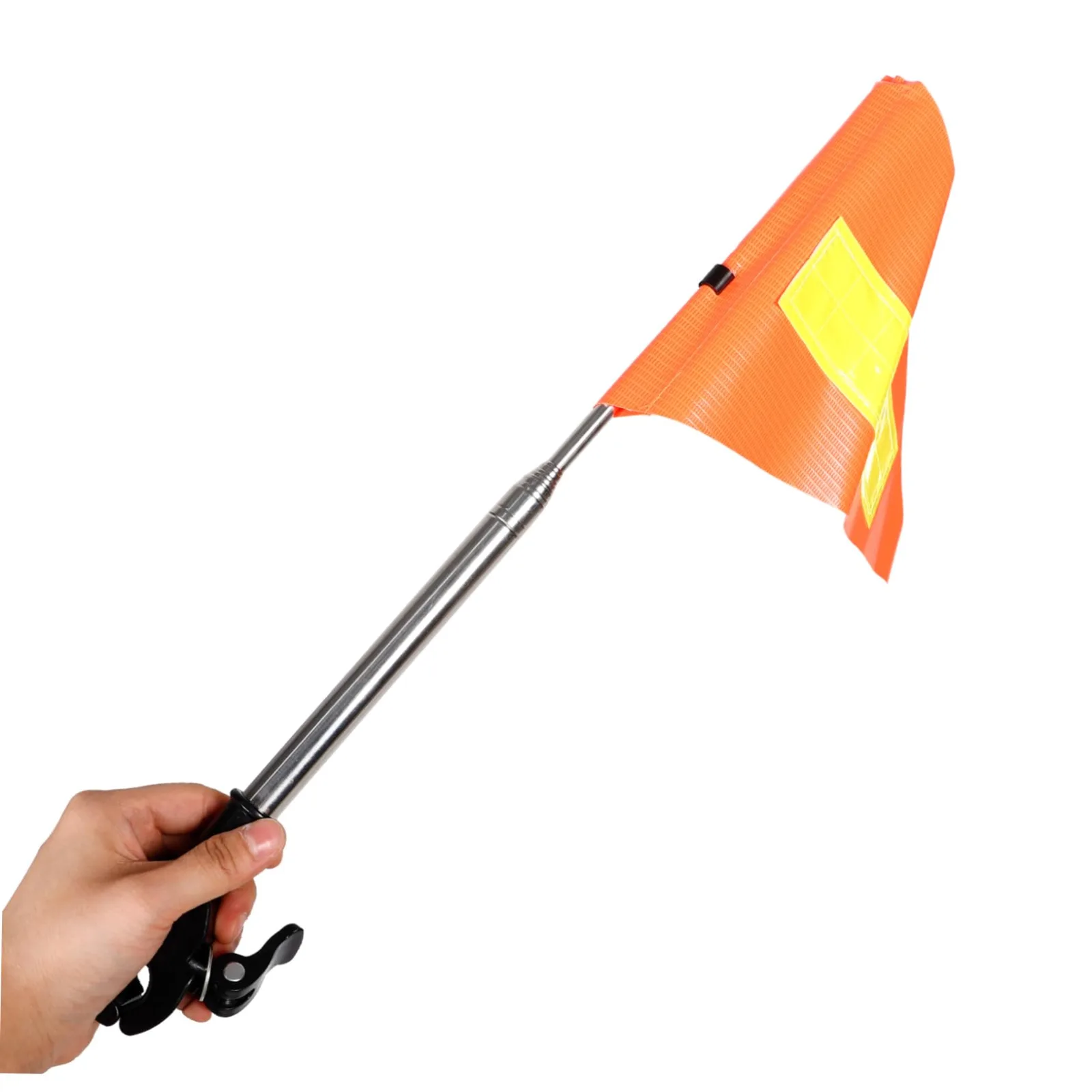 Yardwe Orange Reflective Triangular Safety Flag with Telescopic Pole - 006MOM1434YFTL image 4