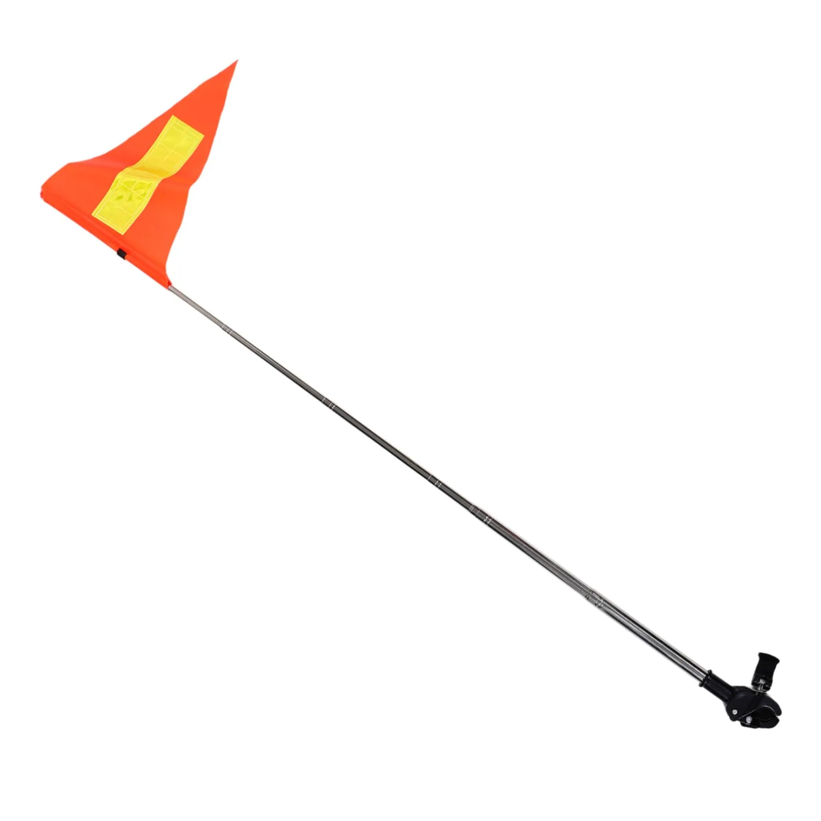 Yardwe Orange Reflective Triangular Safety Flag with Telescopic Pole - 006MOM1434YFTL