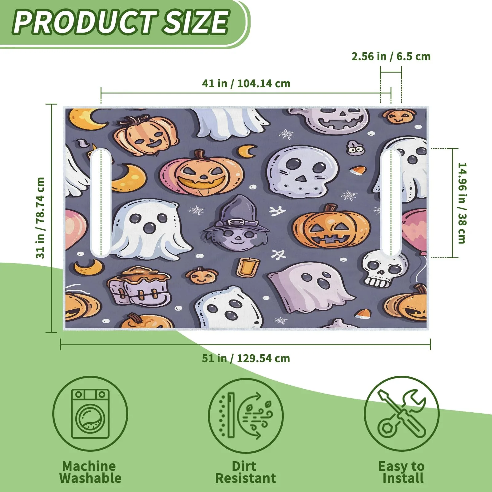 Tiveruda Halloween Ghost Golf Cart Seat Cover image 2