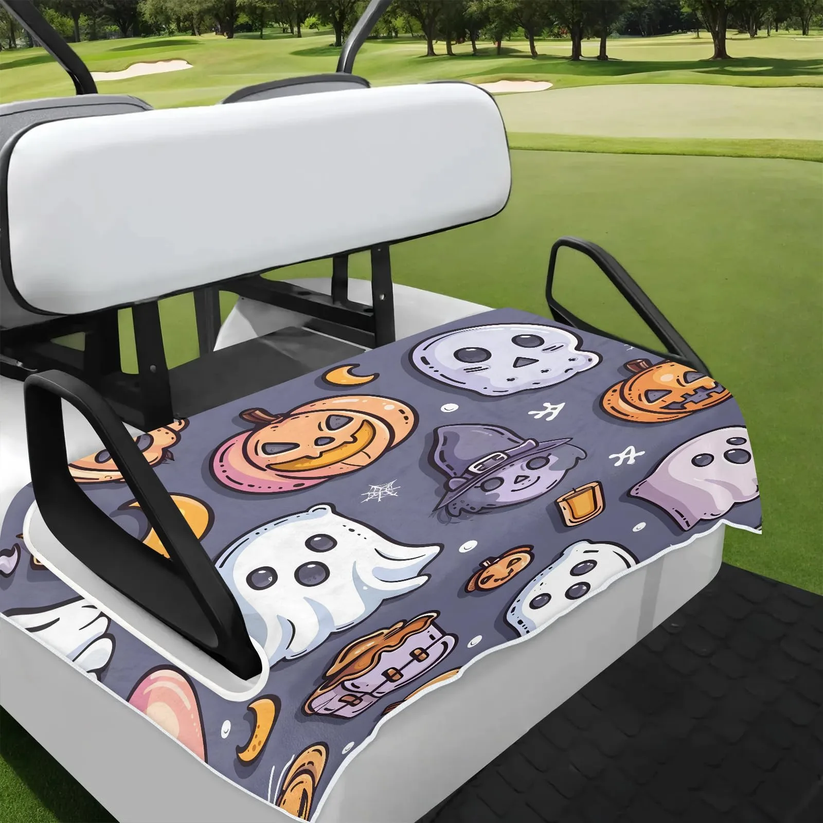 Tiveruda Halloween Ghost Golf Cart Seat Cover