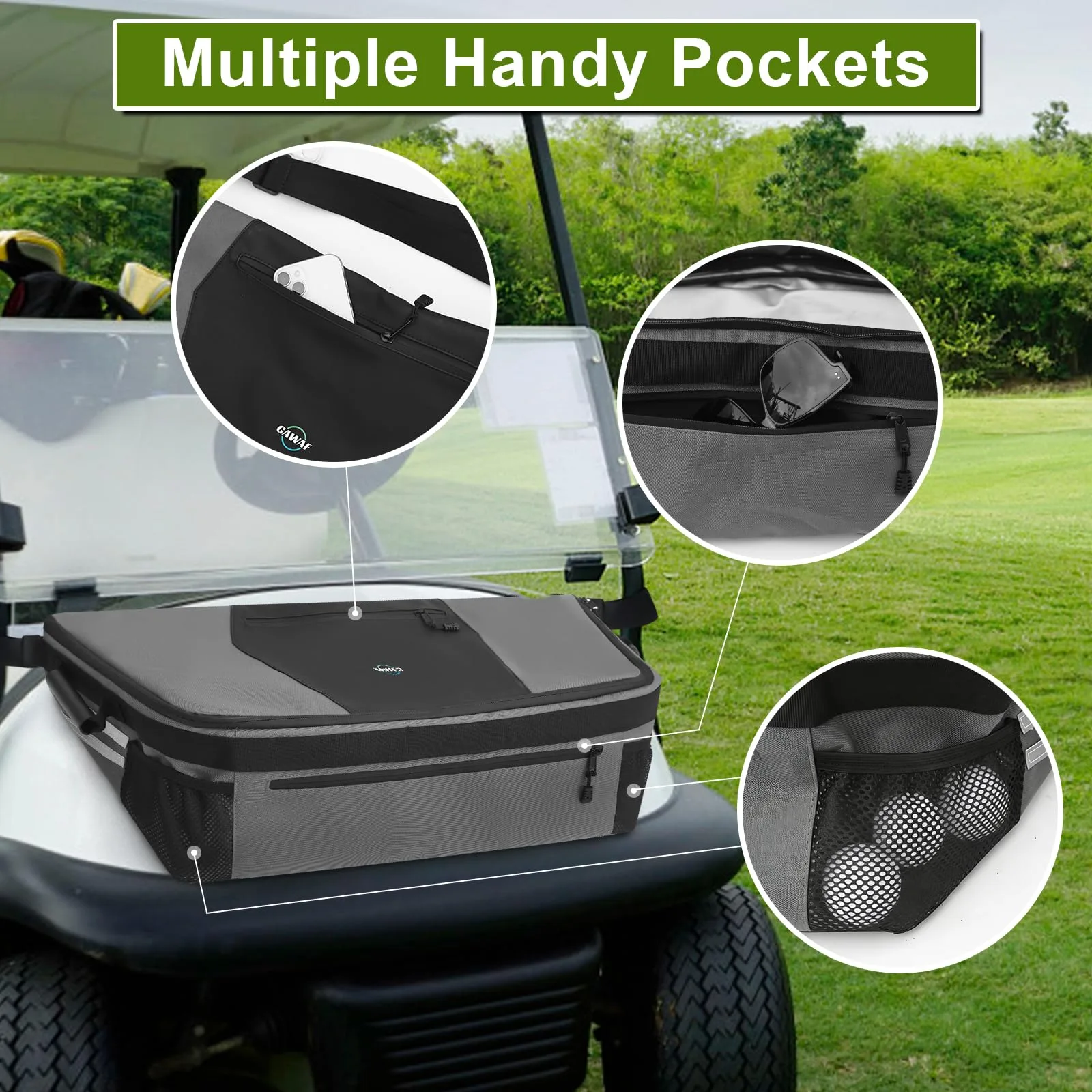 GAWAF 32L Insulated Golf Cart Cooler Bag — Fits 20–30 Cans image 4