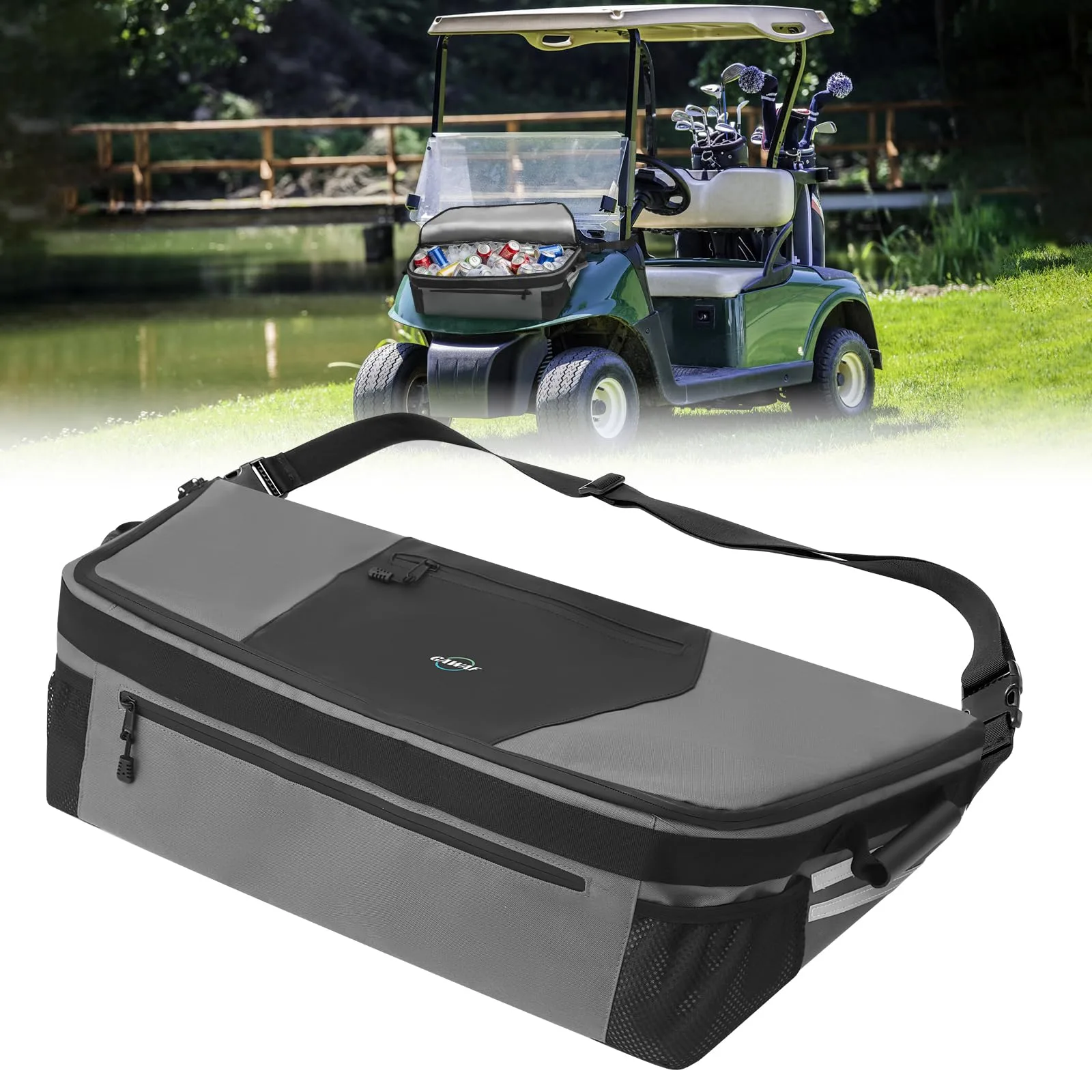 GAWAF 32L Insulated Golf Cart Cooler Bag — Fits 20–30 Cans