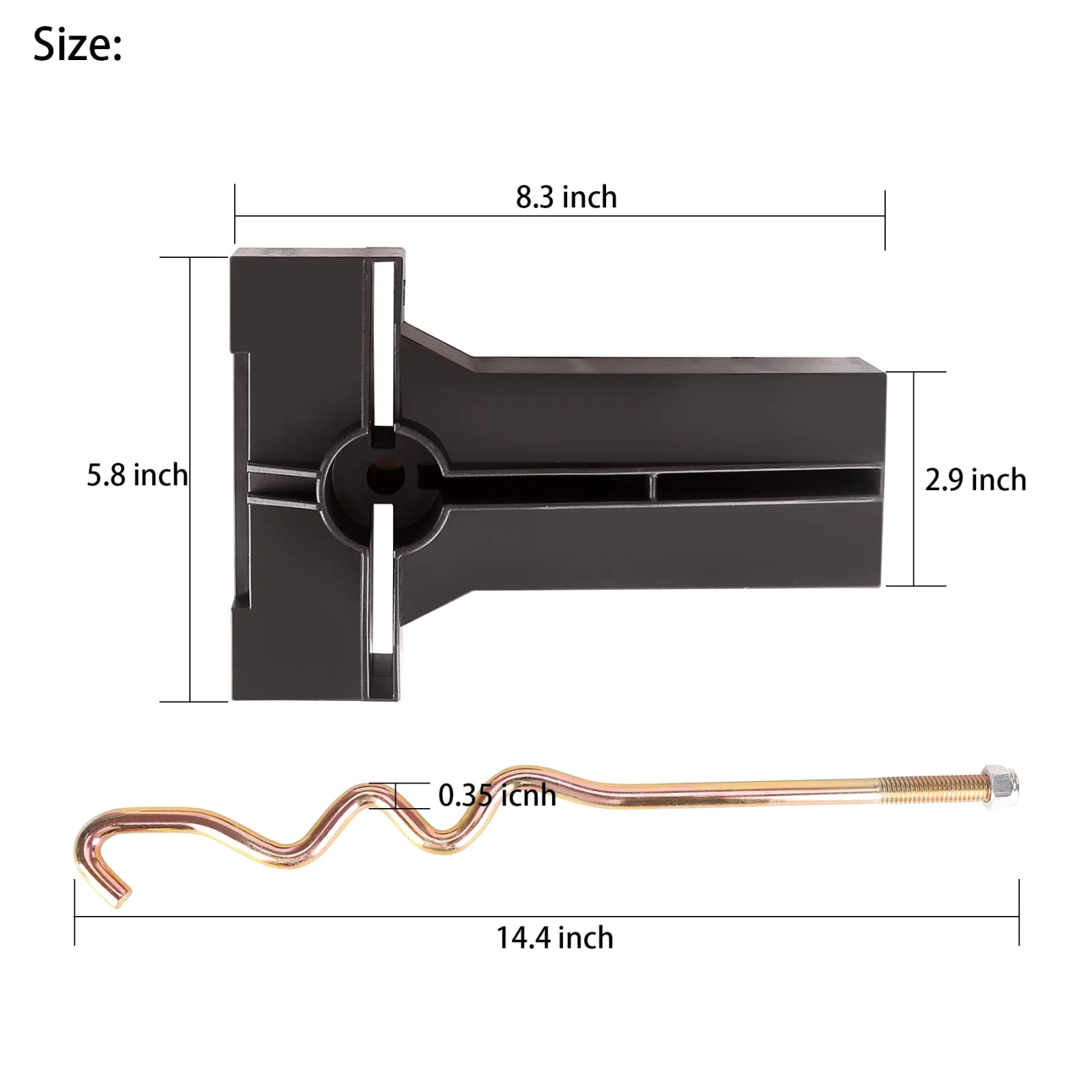 10L0L Zinc-Plated Battery Hold Down Rods for Club Car Precedent 2008.5-Up image 3