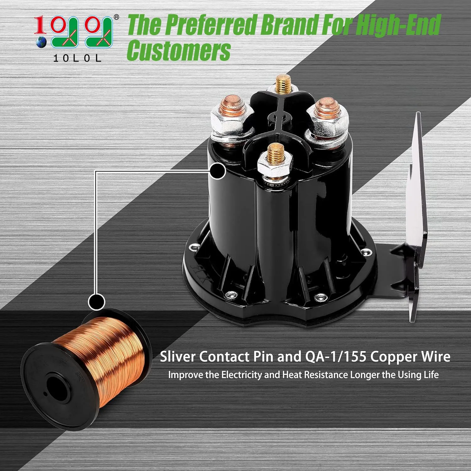 10L0L 48V Solenoid for E-Z-GO TXT and MPT 800/1000 image 2