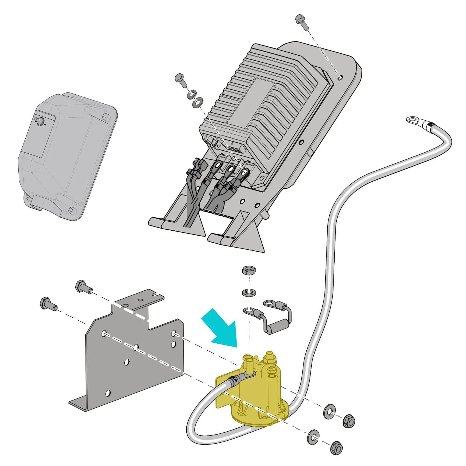 10L0L 48V Solenoid for E-Z-GO TXT and MPT 800/1000 image 3