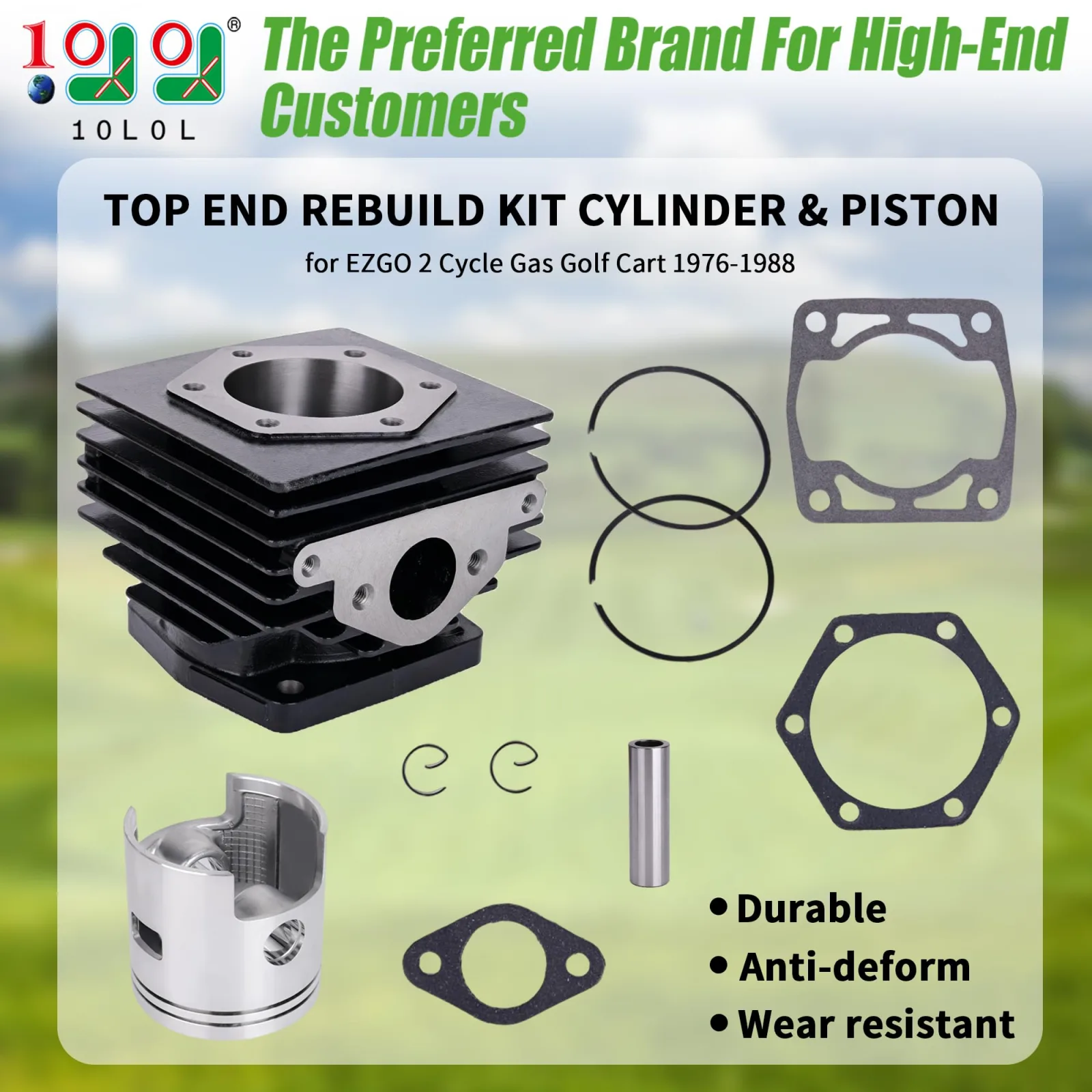 10L0L E-Z-GO 244cc Top End Rebuild Kit QH-GAS-T016-B image 2