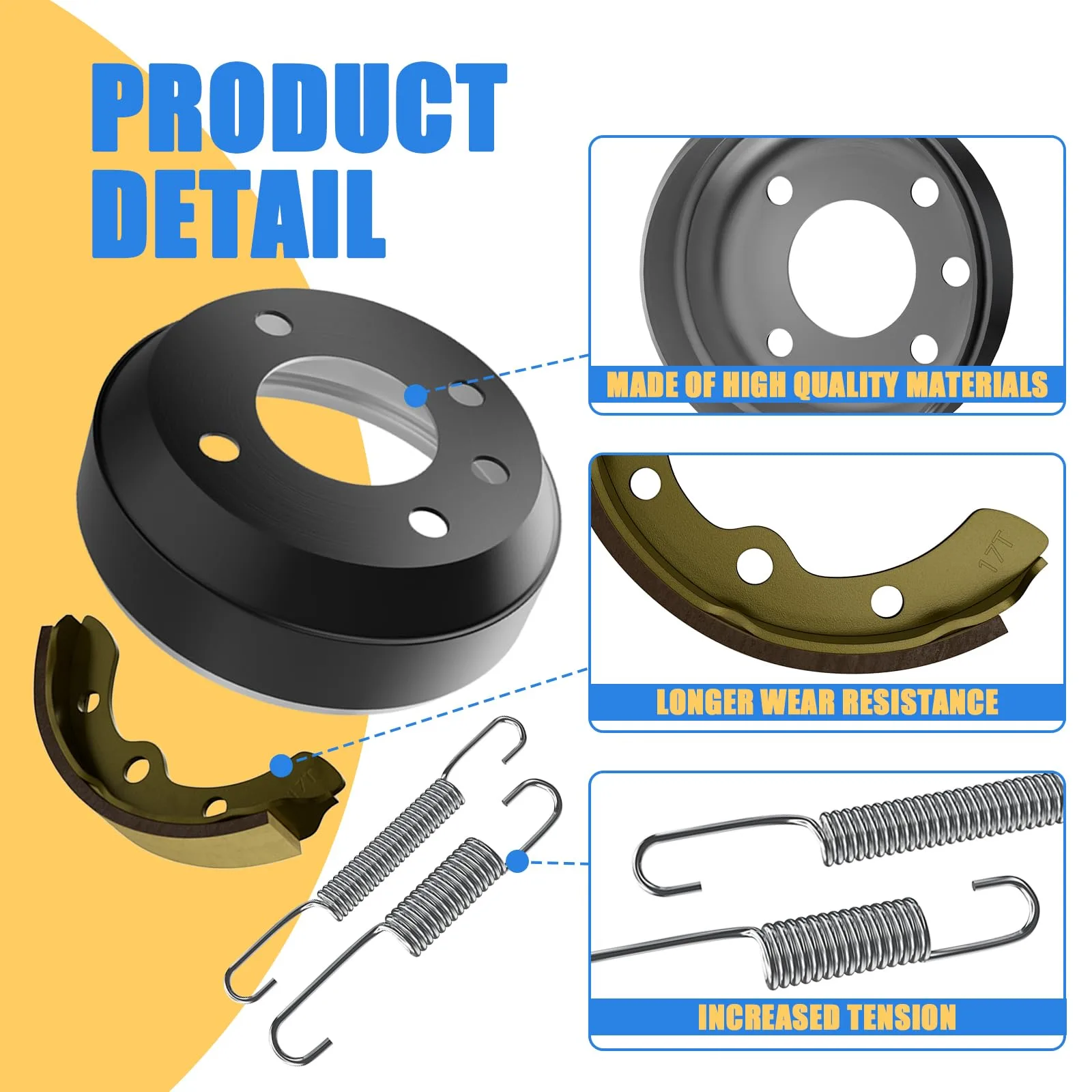 CartClan Club Car DS Brake Drum and Shoe Kit CT-CC-0050 image 3