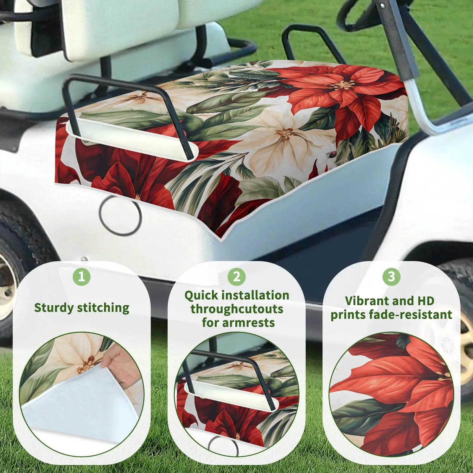 Tiveruda Golf Cart Seat Cover for Double Seats, 51 x 31 in image 3