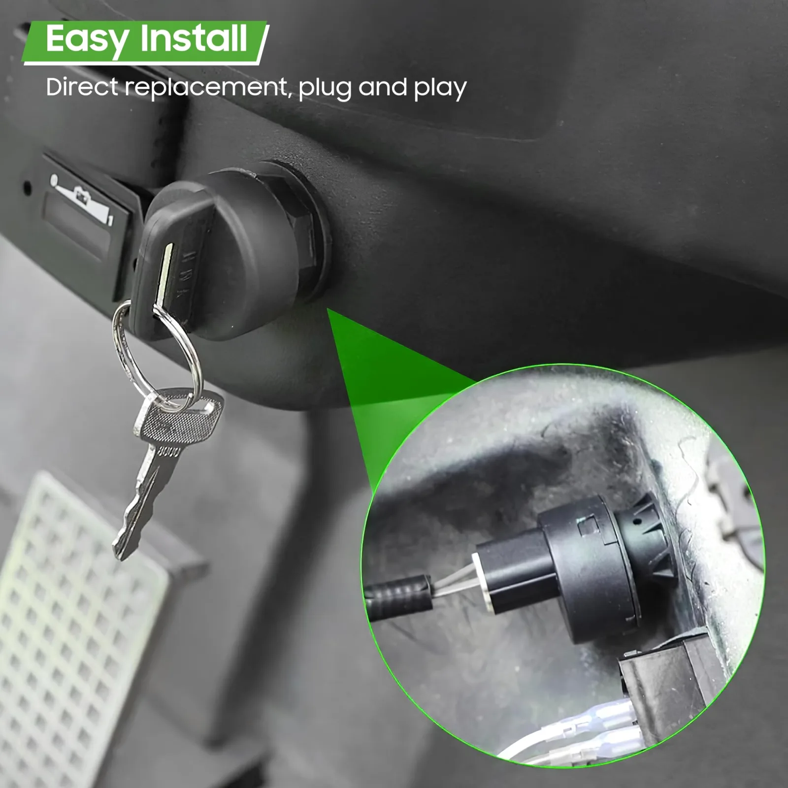 10L0L Ignition Key Switch for Yamaha G22, Drive & Drive2 image 3