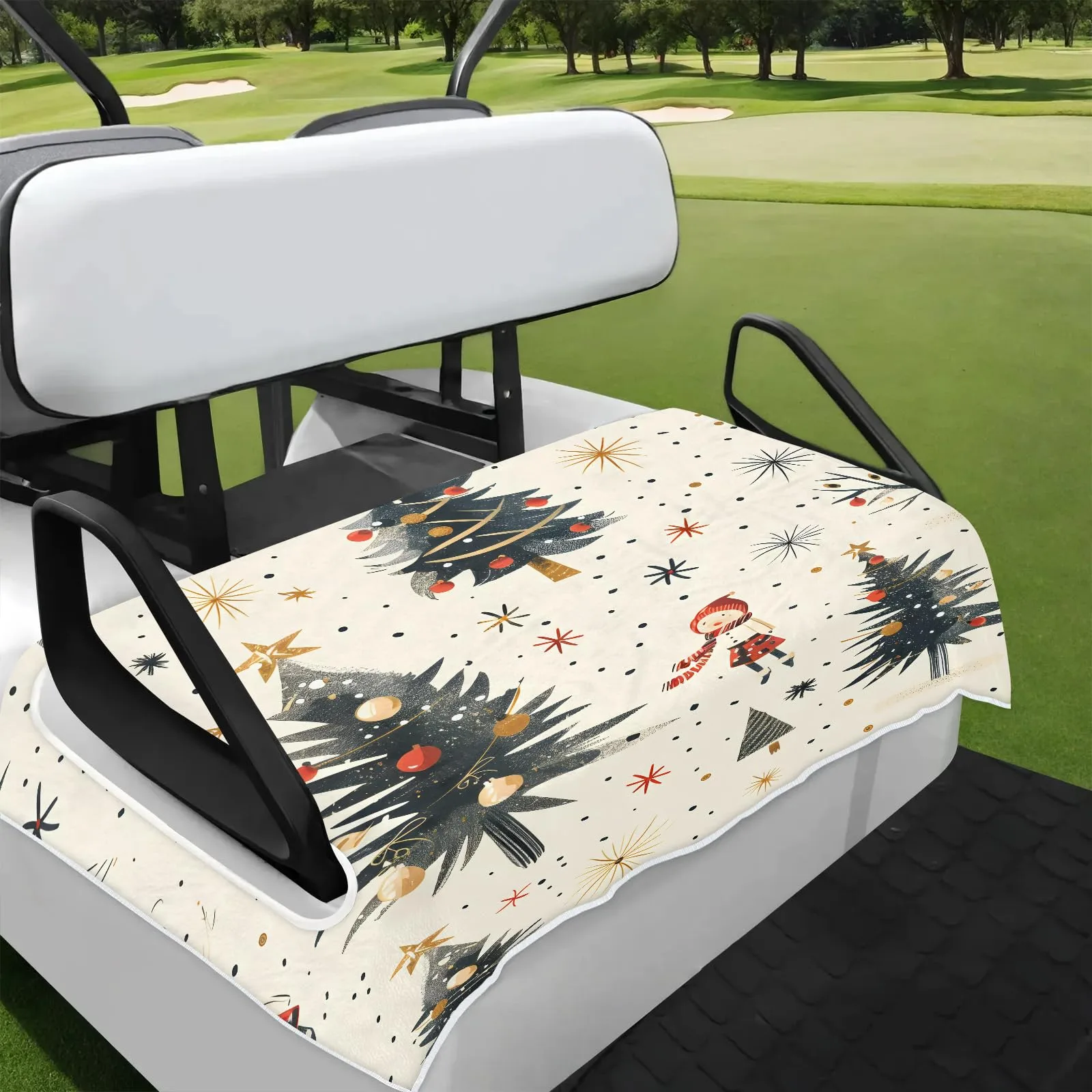 Tiveruda 51 x 31 in Golf Cart Seat Cover – Polyester Double Seat