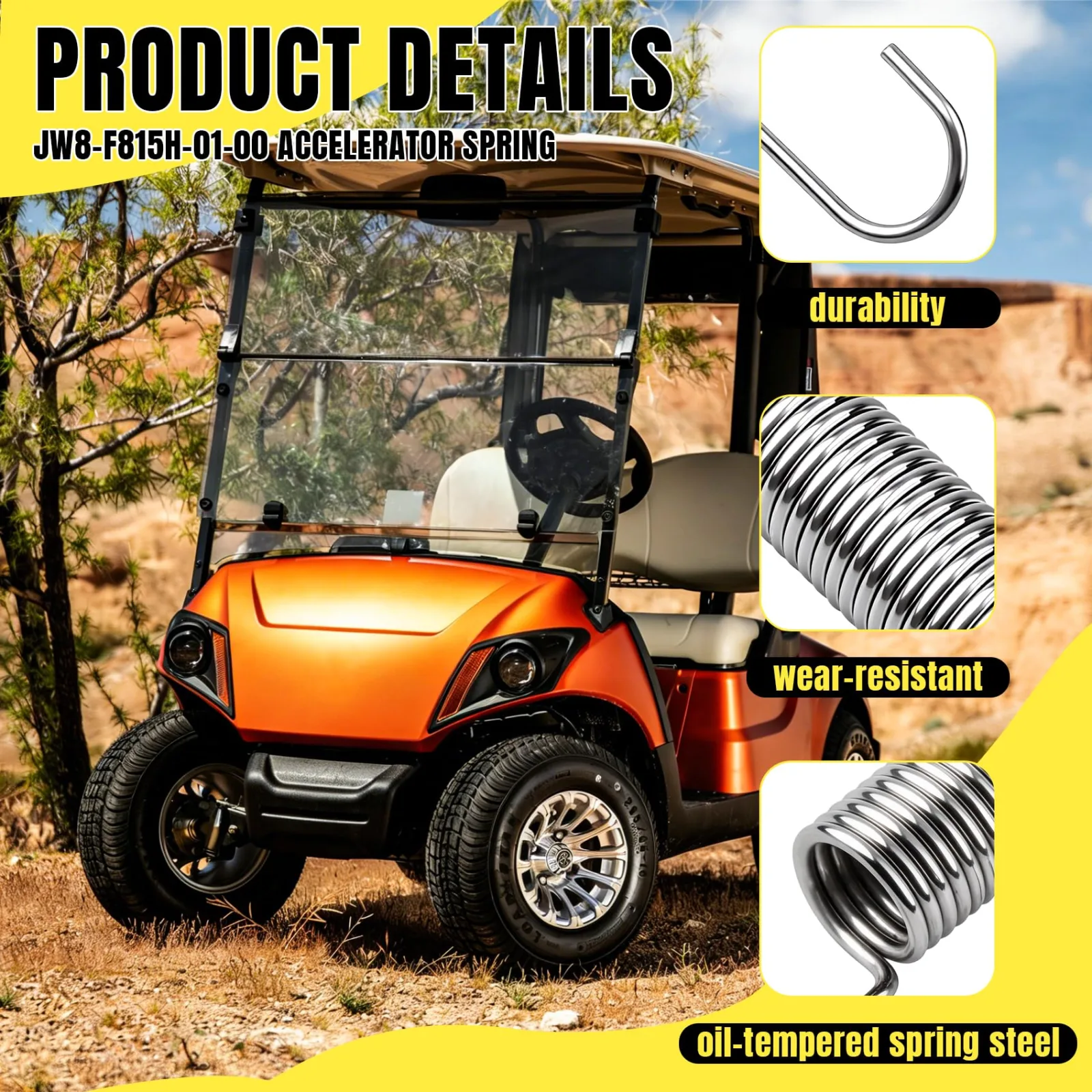 Yamusedy Accelerator Spring for Yamaha Drive2 Gas Golf Cart image 3