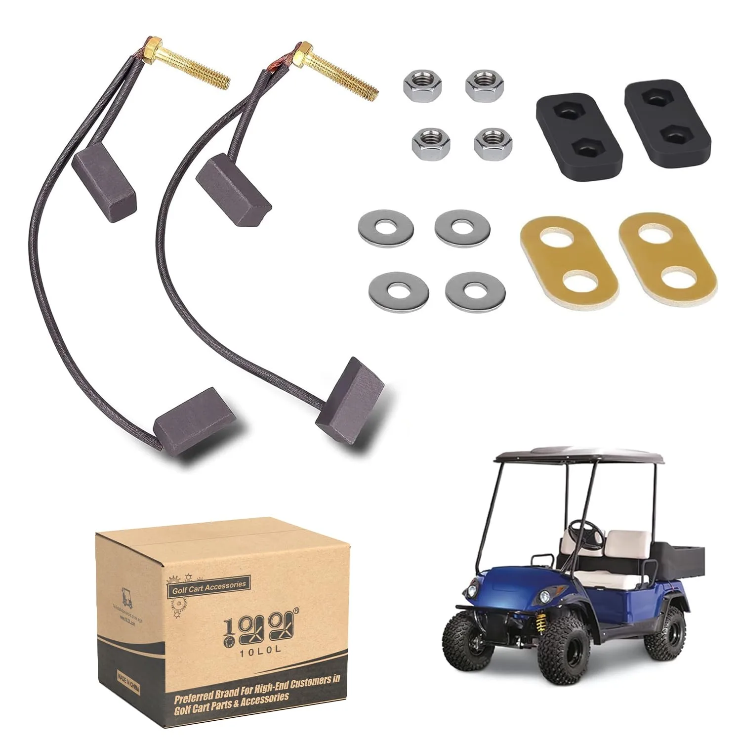 10L0L Motor Brush Kit 1017946 for Club Car (1994+) & Yamaha G8/G9/G14/G16