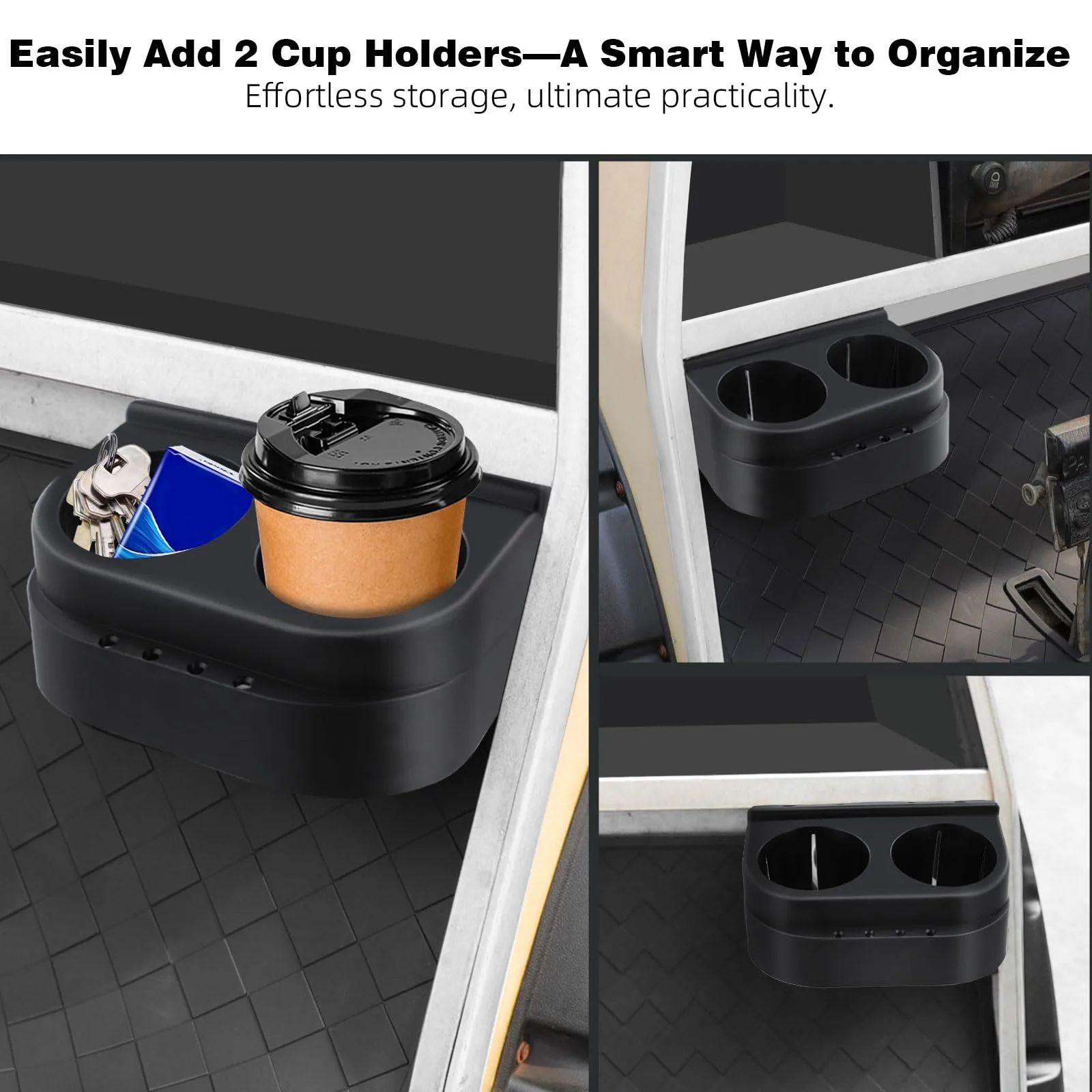 Roykaw Dual Cup Holders for Club Car DS 1993+ image 3