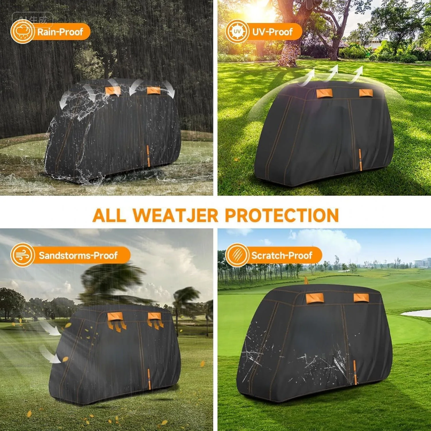 BIANTENIU Waterproof Cover for Falcon LE 6-Passenger Golf Cart image 4