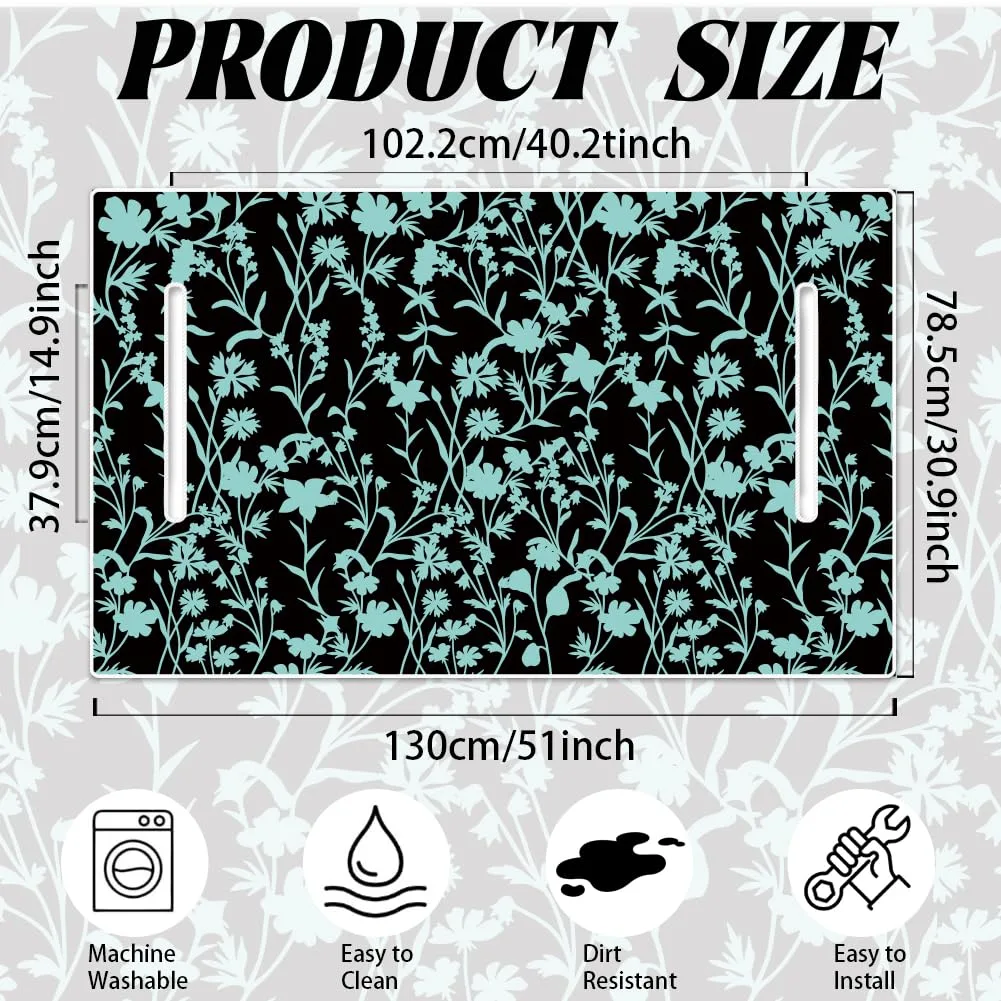 ORIGACH Mint Floral Golf Cart Seat Cover 51 x 31.9 in image 2