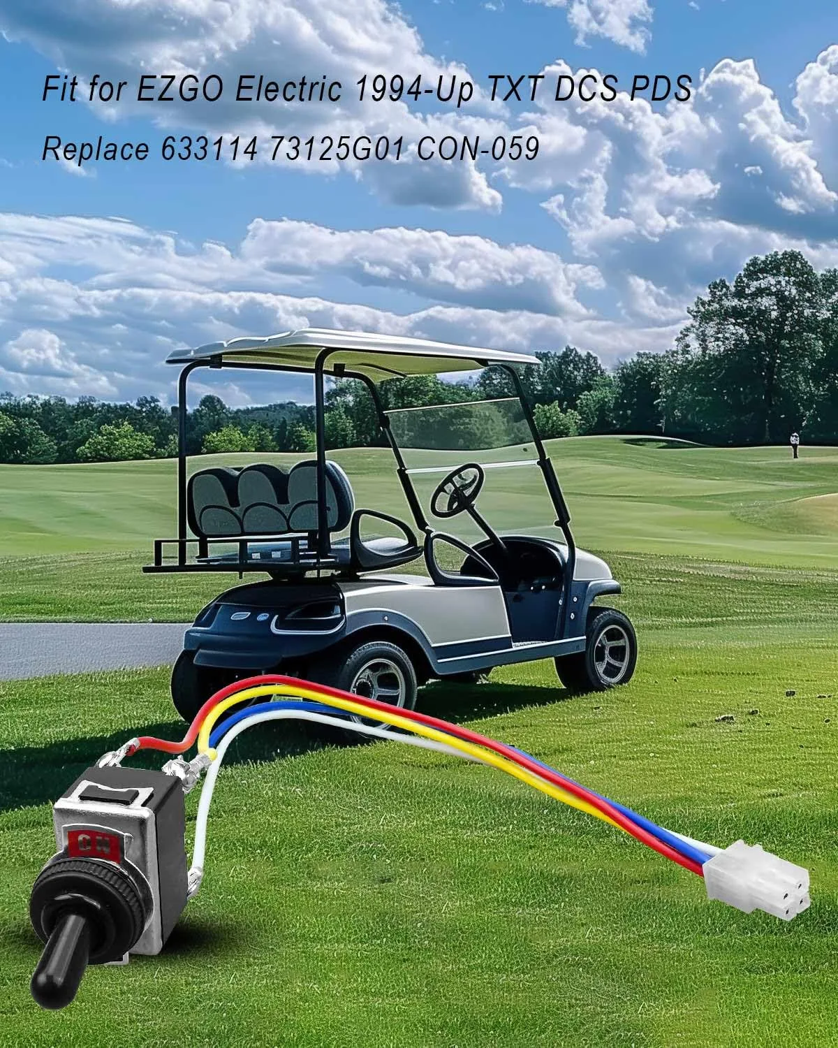 HUQUZN Run/Tow Switch for E-Z-GO TXT DCS PDS Electric Carts image 3