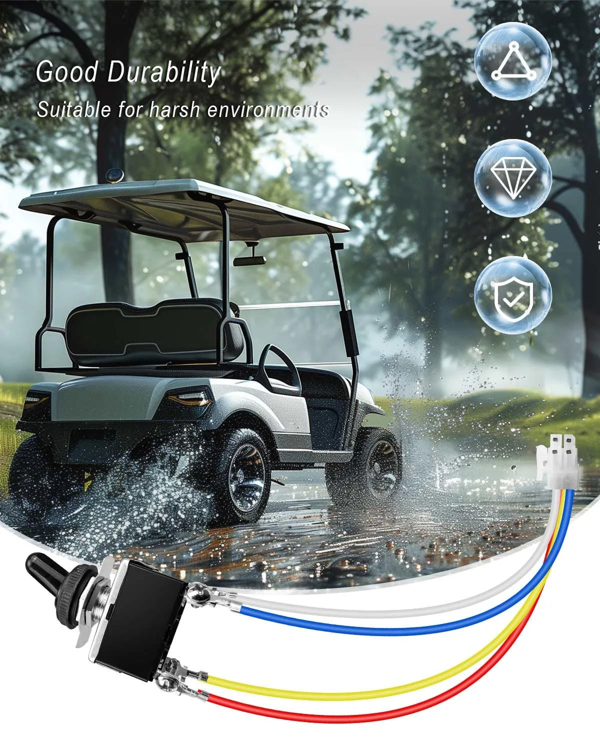 HUQUZN Run/Tow Switch for E-Z-GO TXT DCS PDS Electric Carts image 4