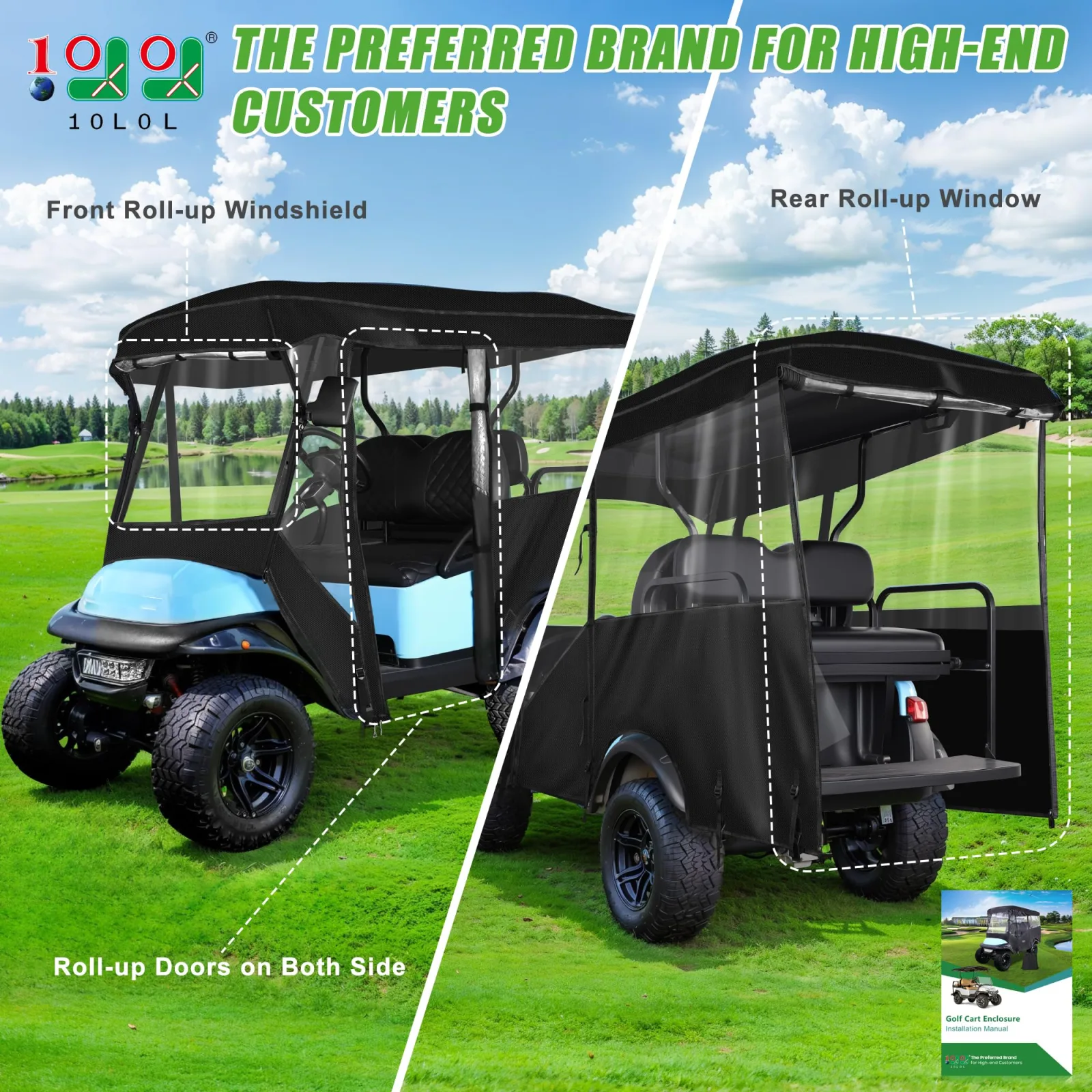 10L0L Golf Cart Enclosure for 4-Passenger Carts image 2