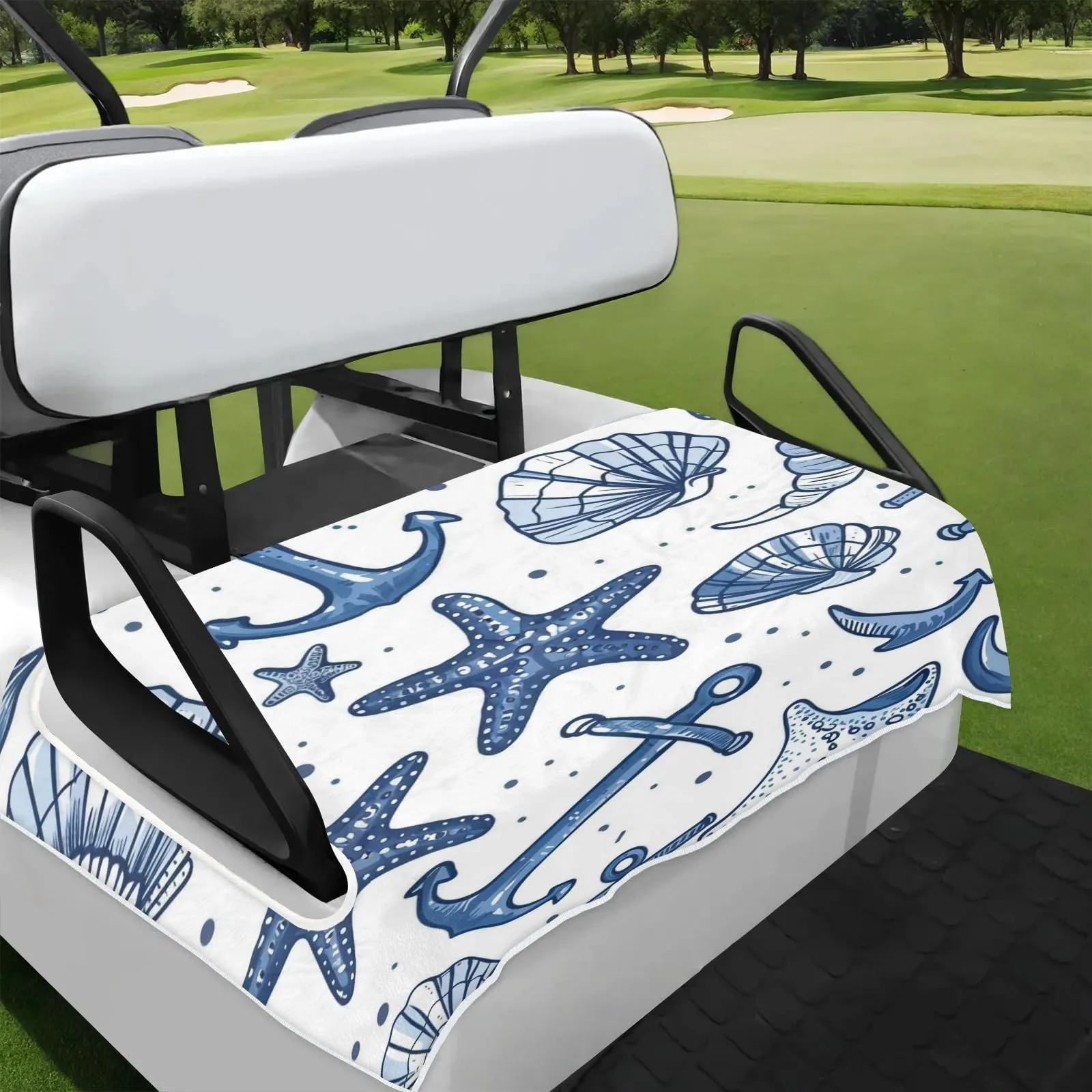 Tiveruda Golf Cart Seat Cover for Double Seats, 51 x 31 in
