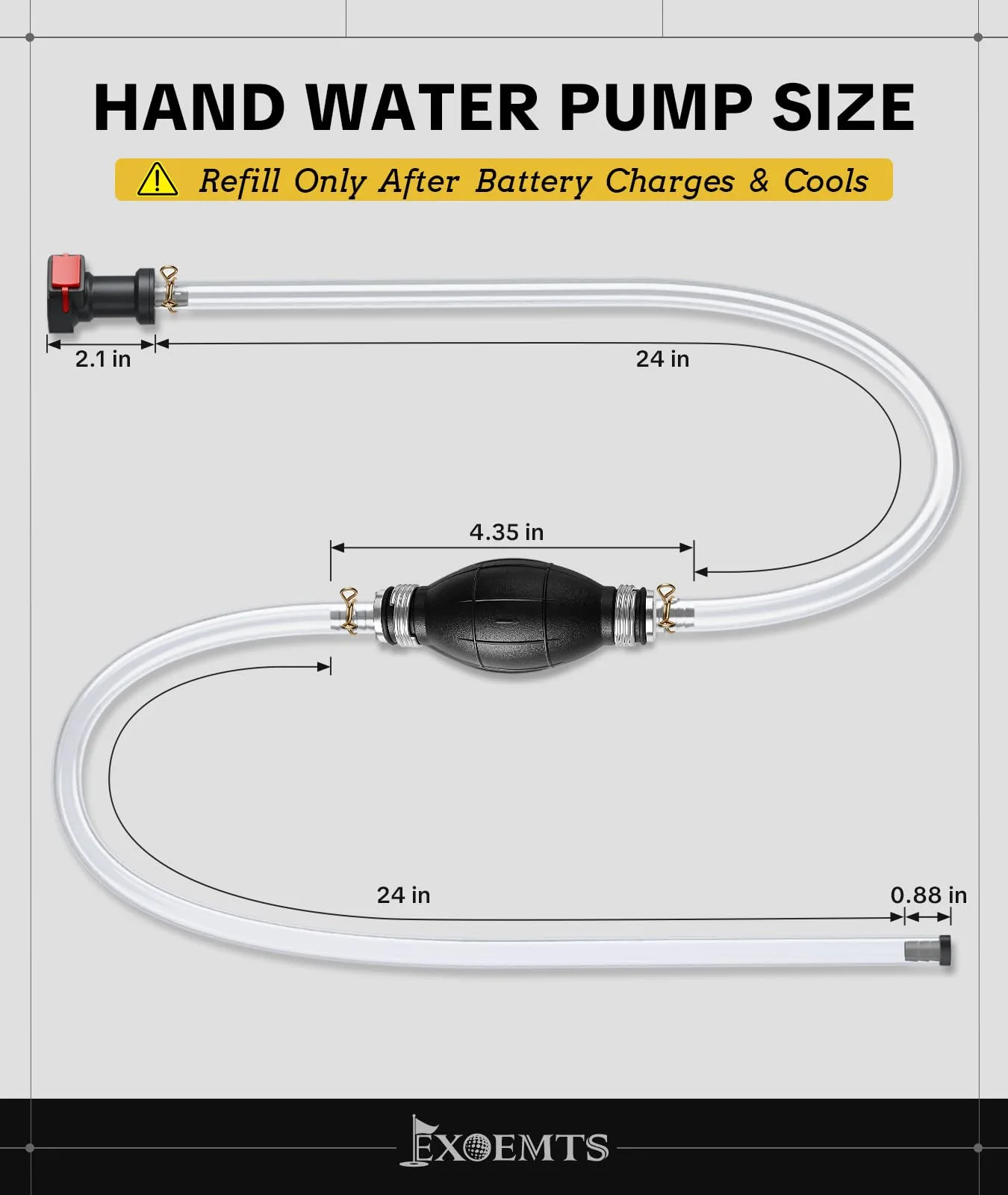 EXOEMTS Golf Cart Battery Water Filler Pump image 3