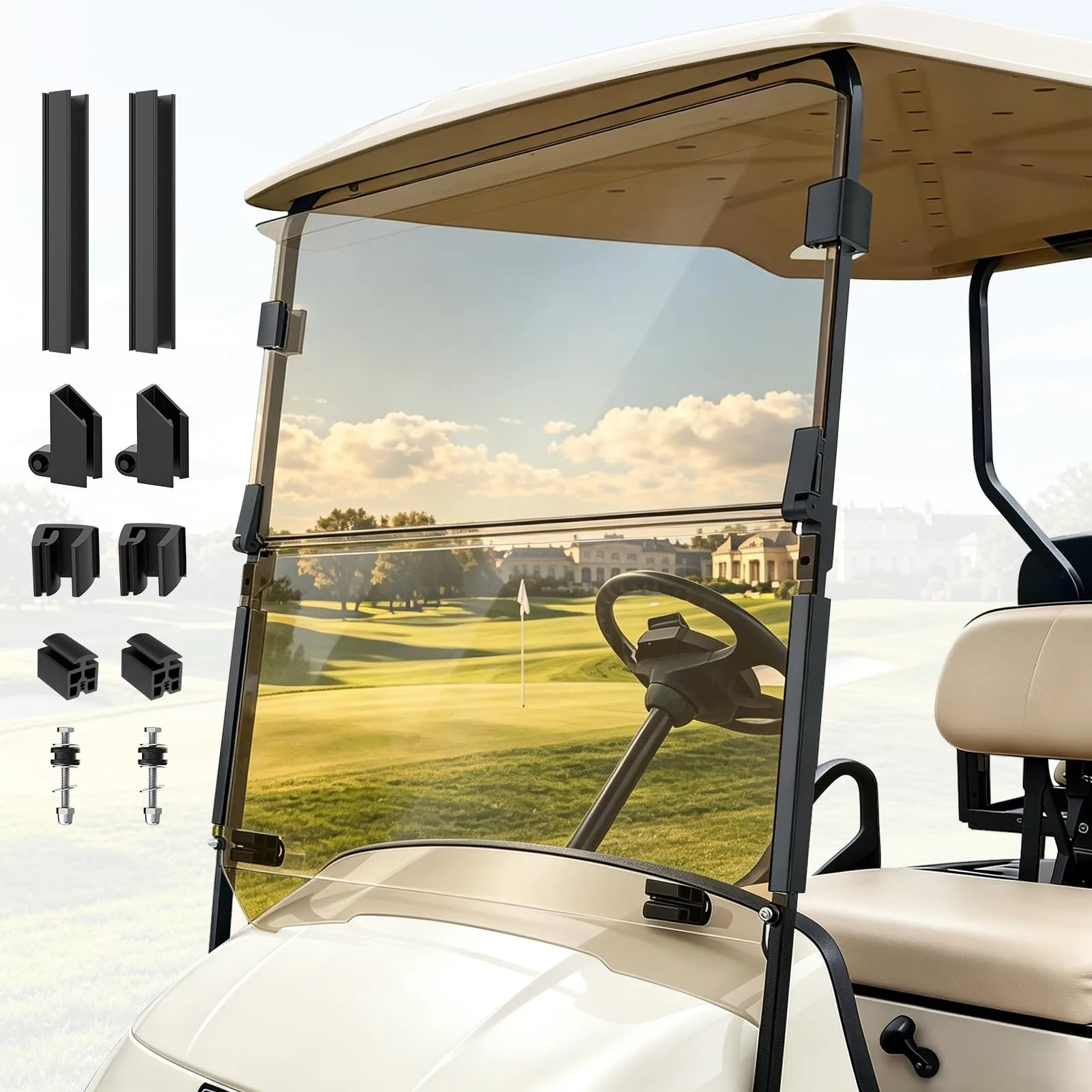 FIXHAWK FK-0087 Windshield for E-Z-GO TXT 1995-2013