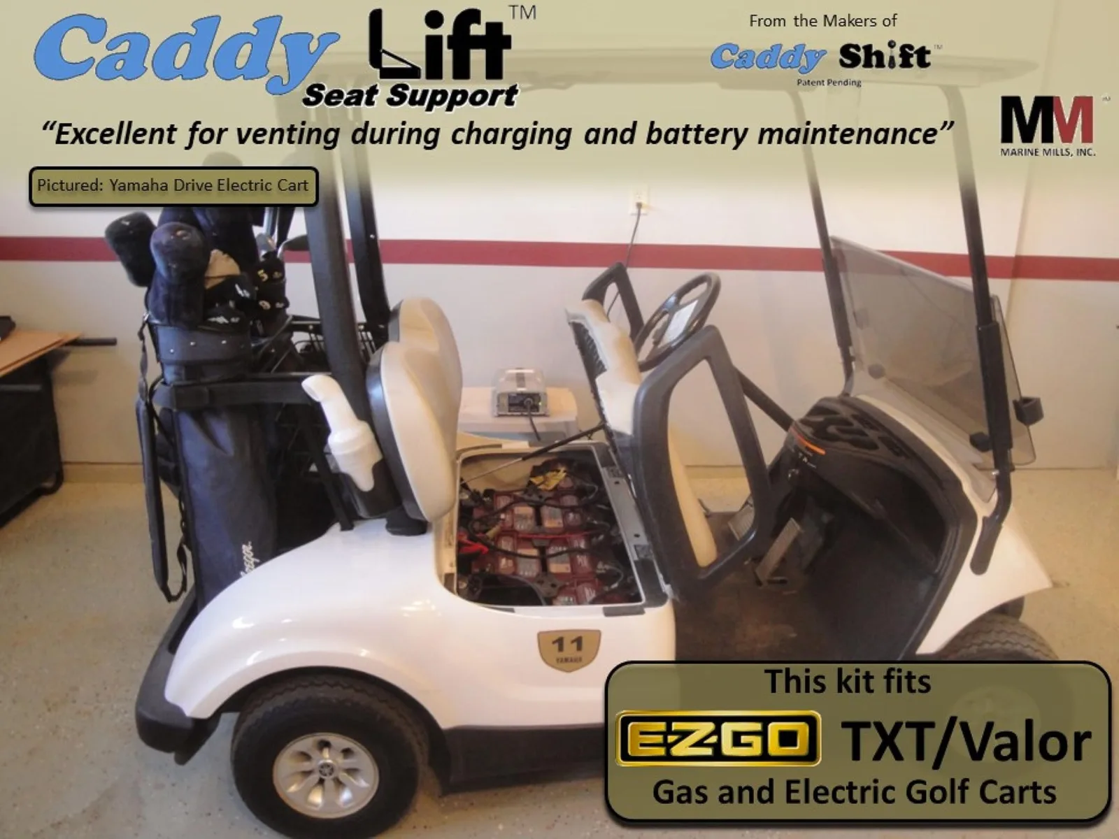 Caddy Shift Seat Support for E-Z-GO TXT Golf Cart image 3