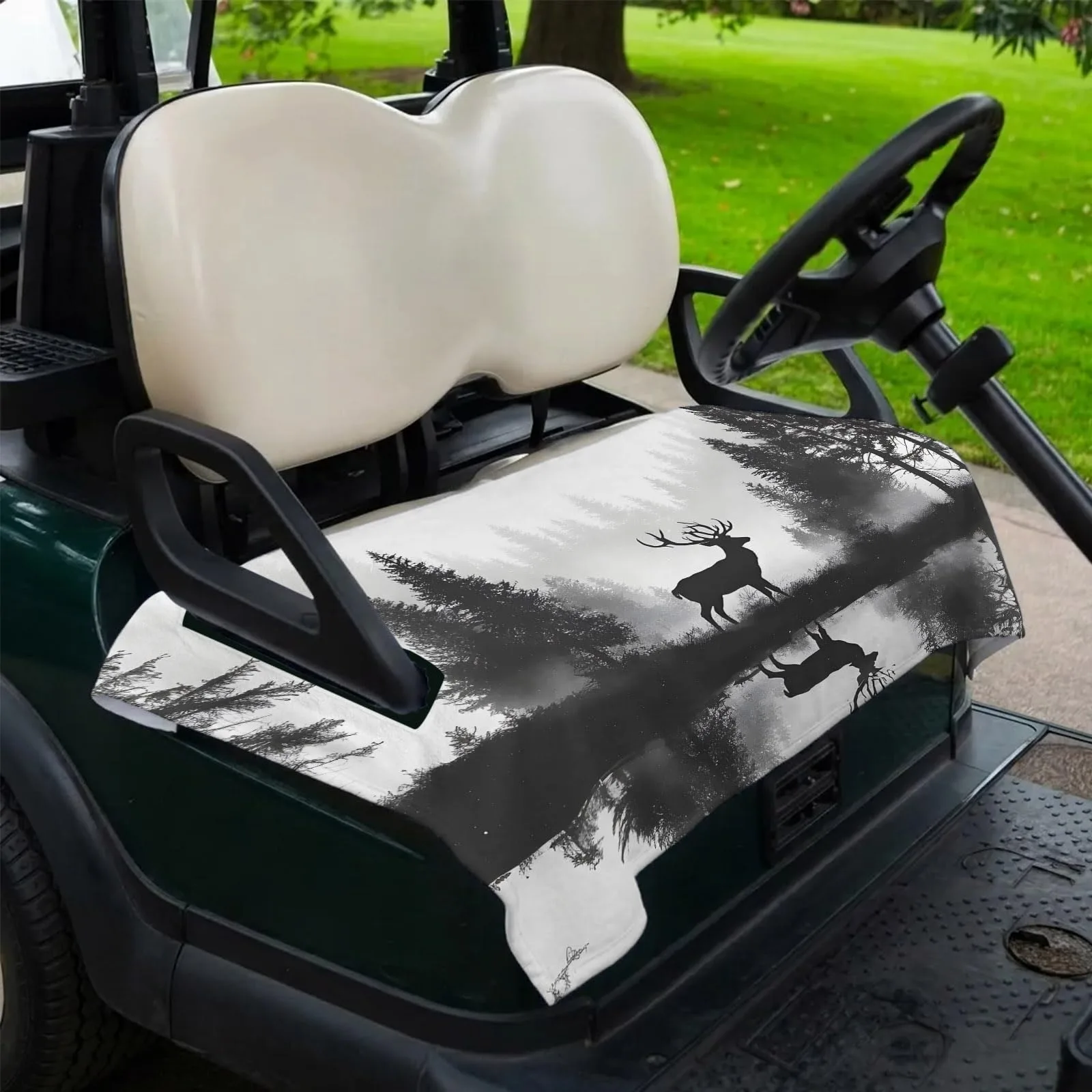 DecorLovee Black Elk Golf Cart Seat Cover 51 x 31 in image 2