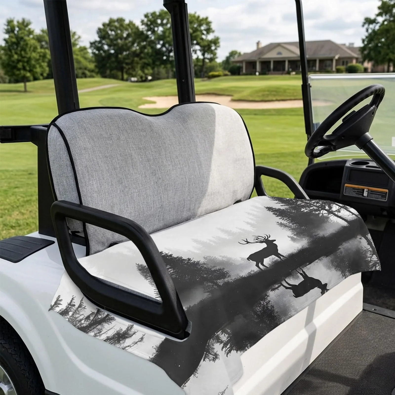 DecorLovee Black Elk Golf Cart Seat Cover 51 x 31 in image 4