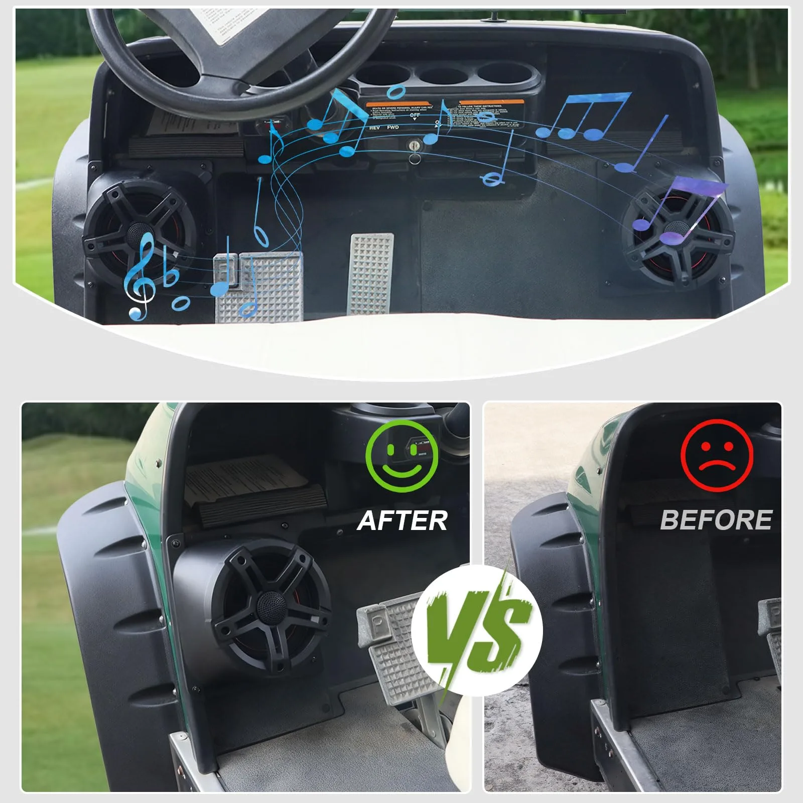 CYOOYC Under-Dash Speaker Pods for Yamaha G14-G22 image 2