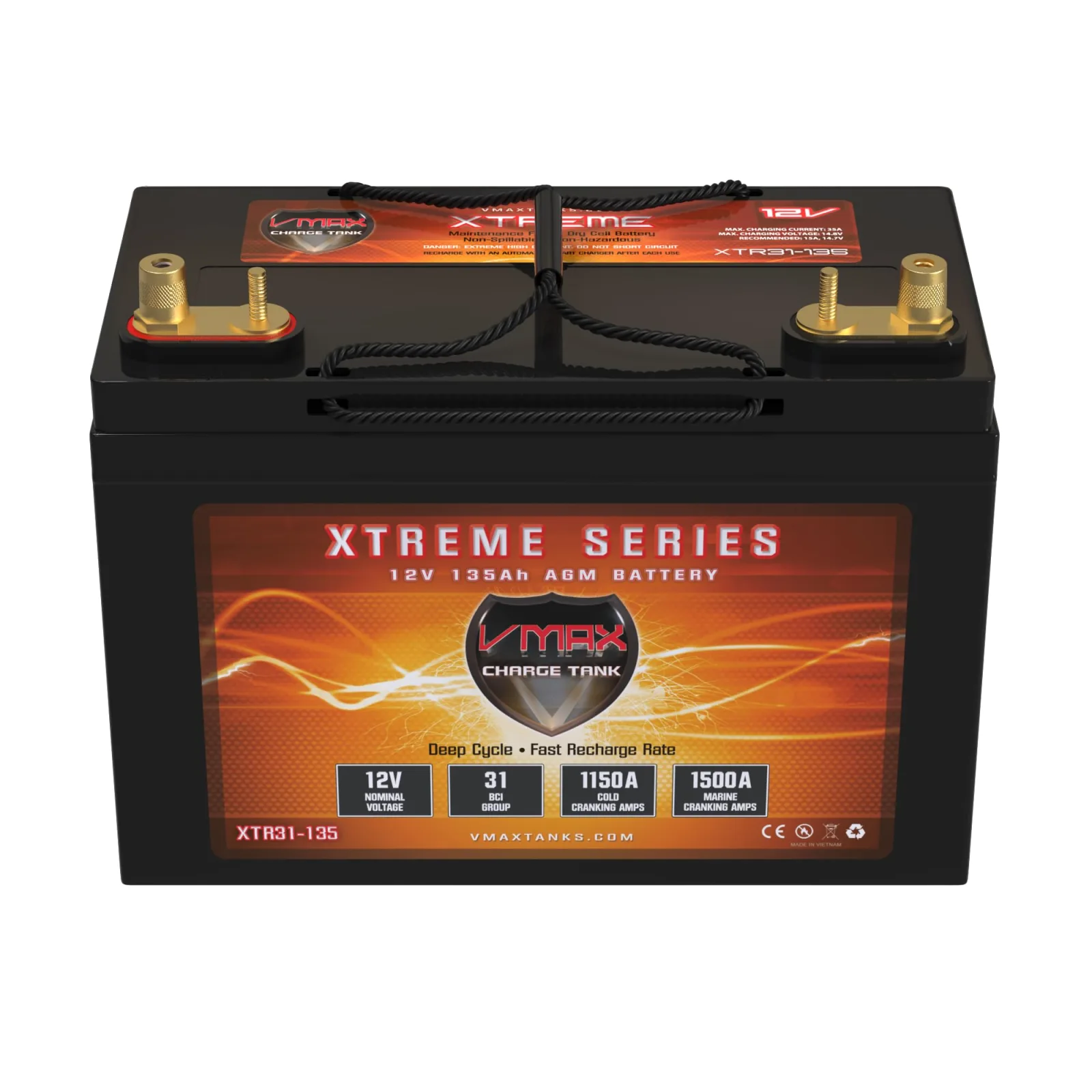 VMAXTANKS XTR31-135 12V 135Ah Group 31 AGM Deep Cycle Battery image 2