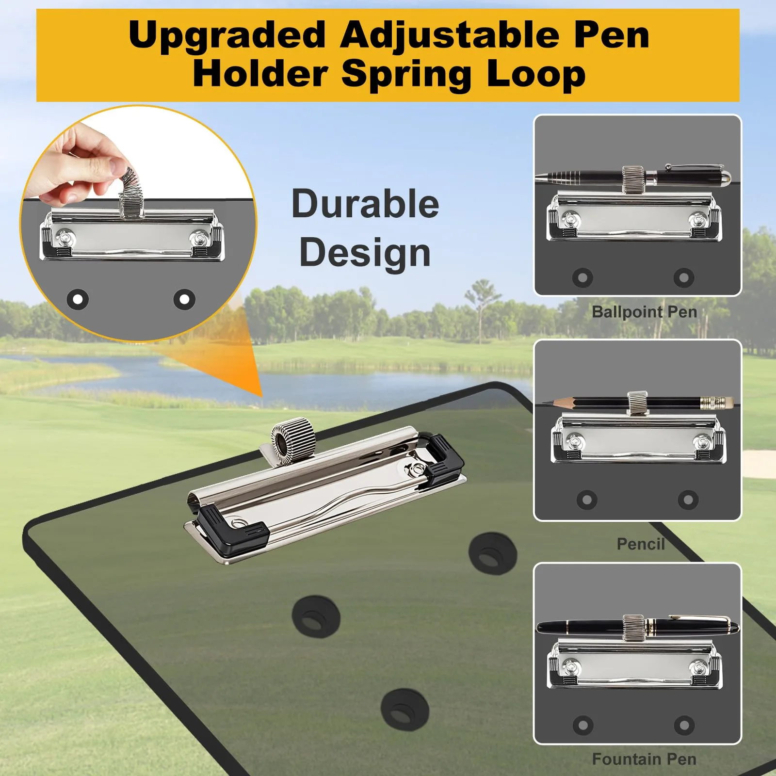 LEAPGOMAX Golf Cart Steering Wheel Scorecard Holder image 3