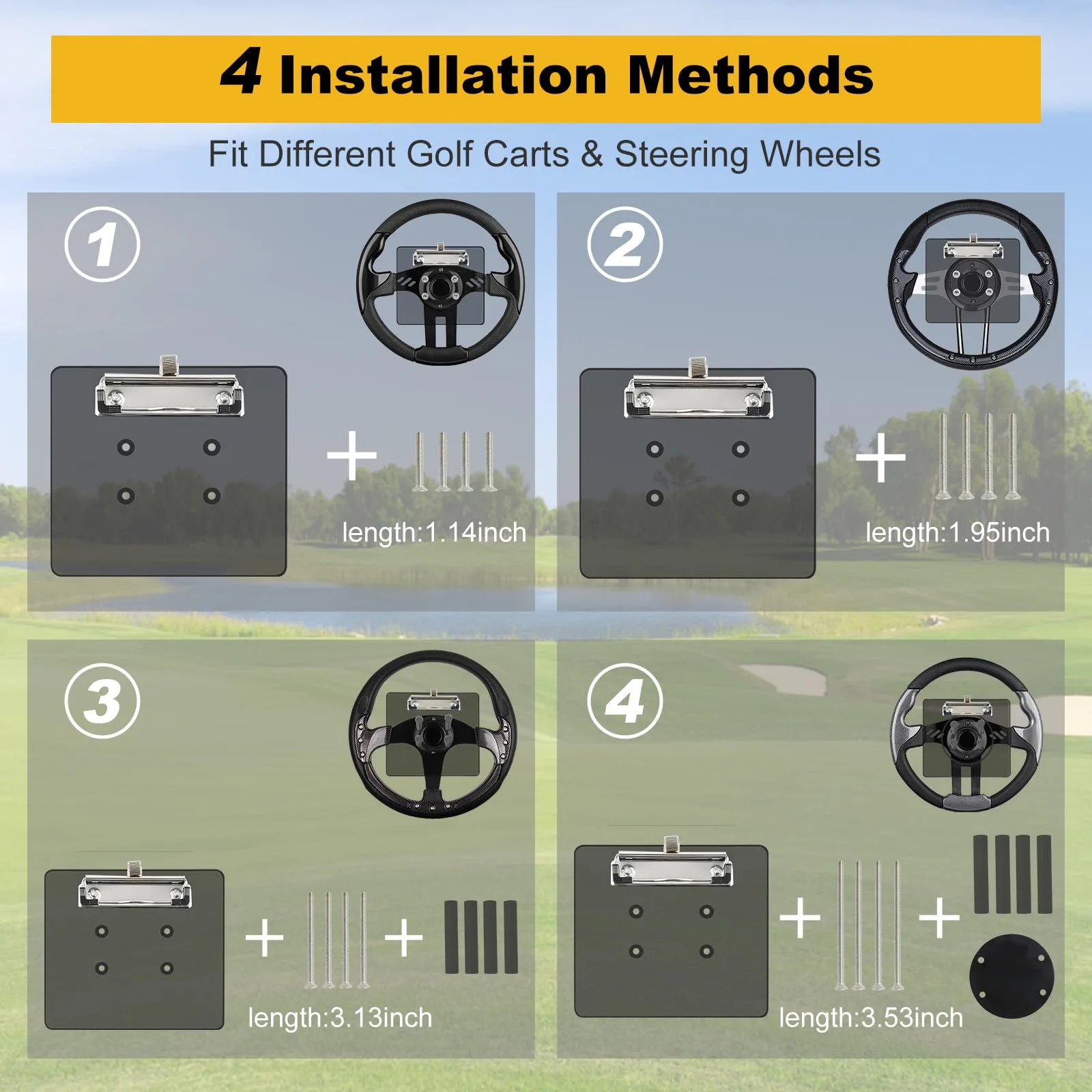 LEAPGOMAX Golf Cart Steering Wheel Scorecard Holder image 4