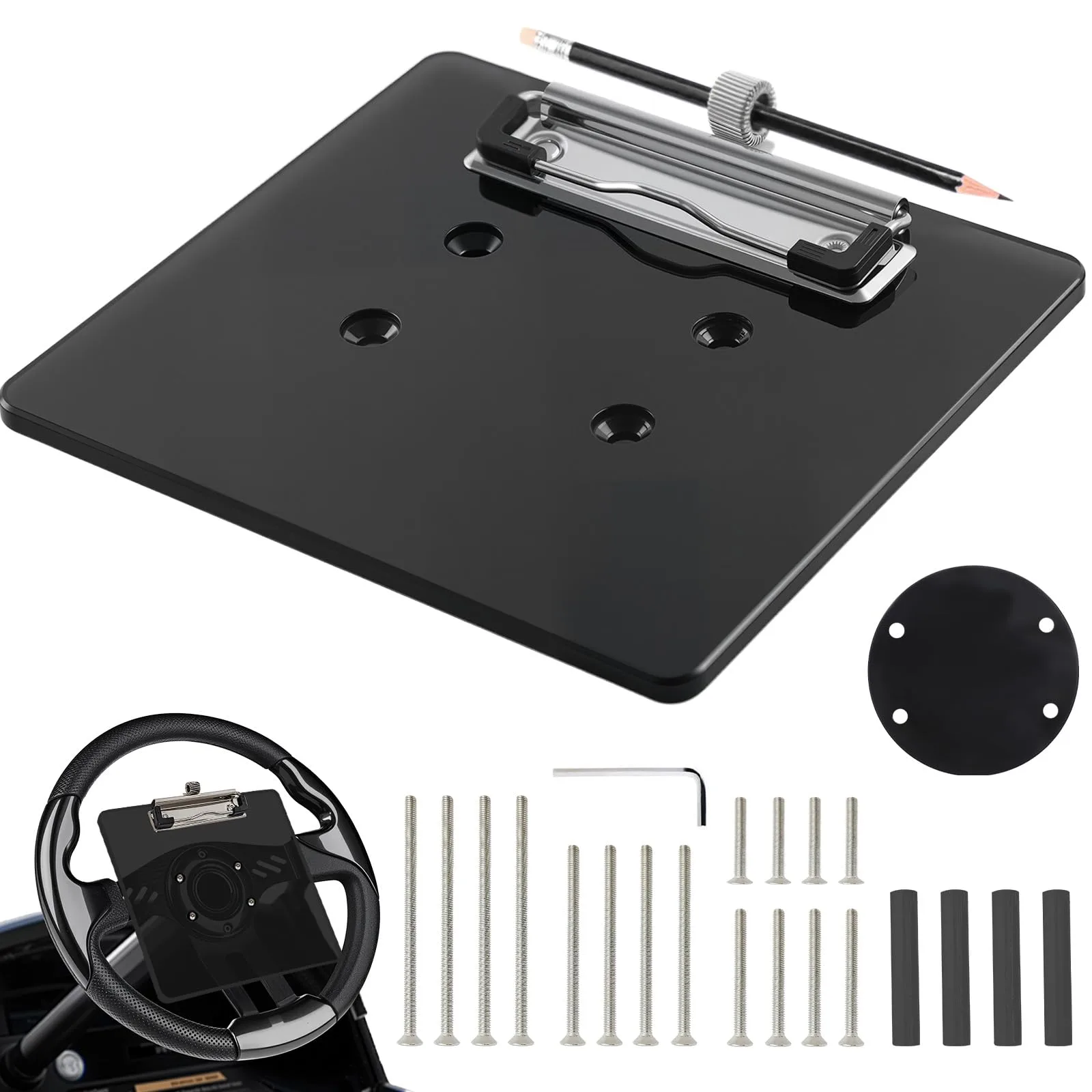 LEAPGOMAX Golf Cart Steering Wheel Scorecard Holder