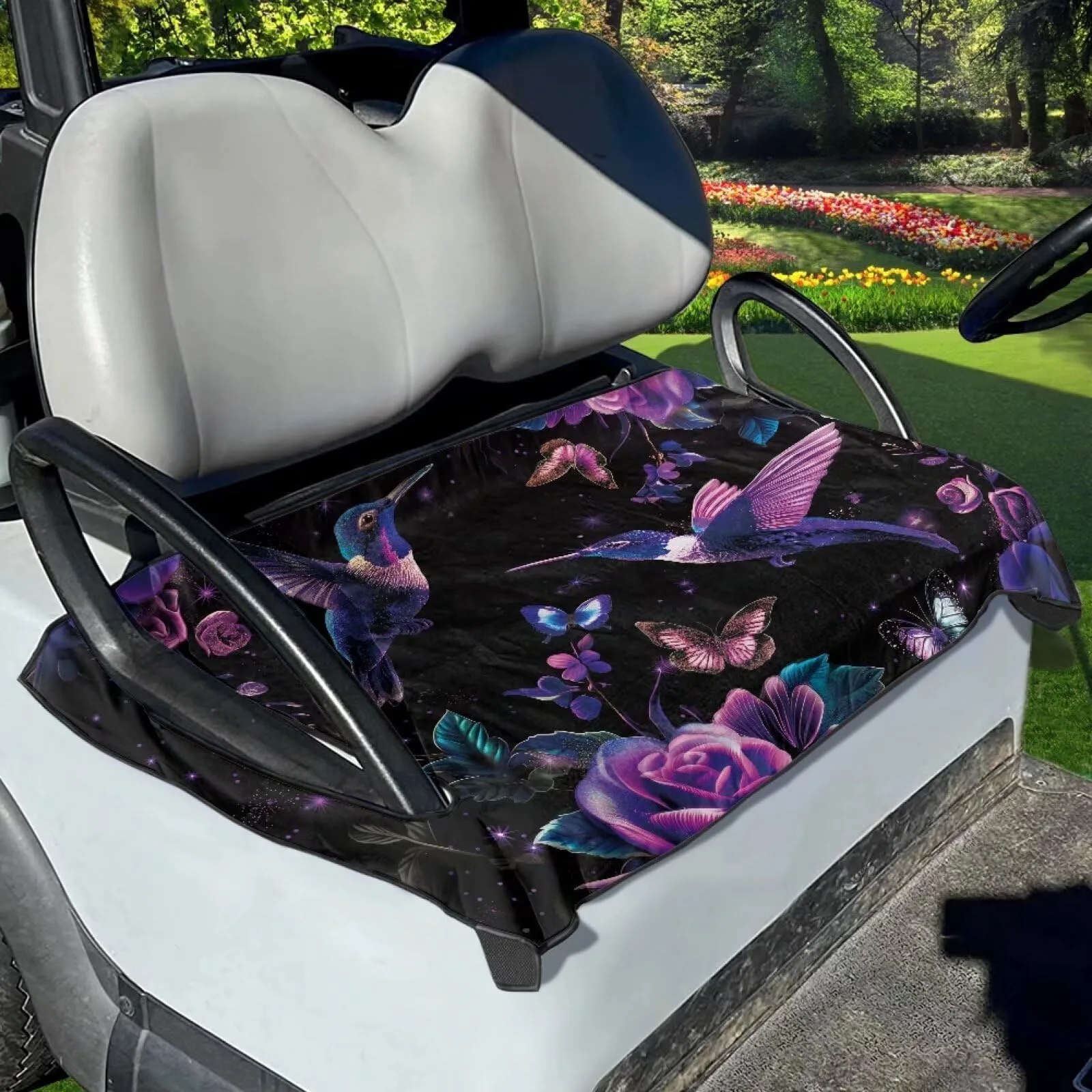 Whosucclay Hummingbird Golf Cart Front Seat Cover