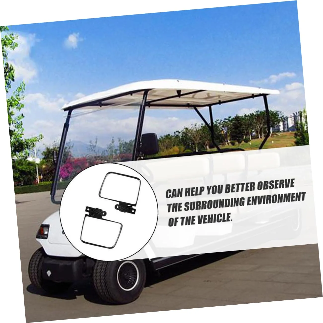 Happyyami Golf Cart Side Mirrors for Club Car image 3