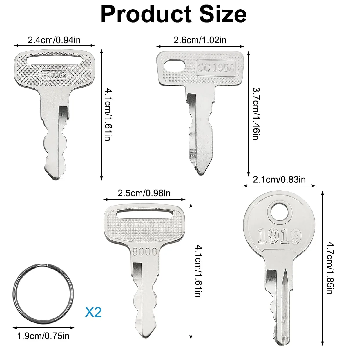 AYWFEY Golf Cart Ignition Keys for Club Car, E-Z-GO & Yamaha image 2