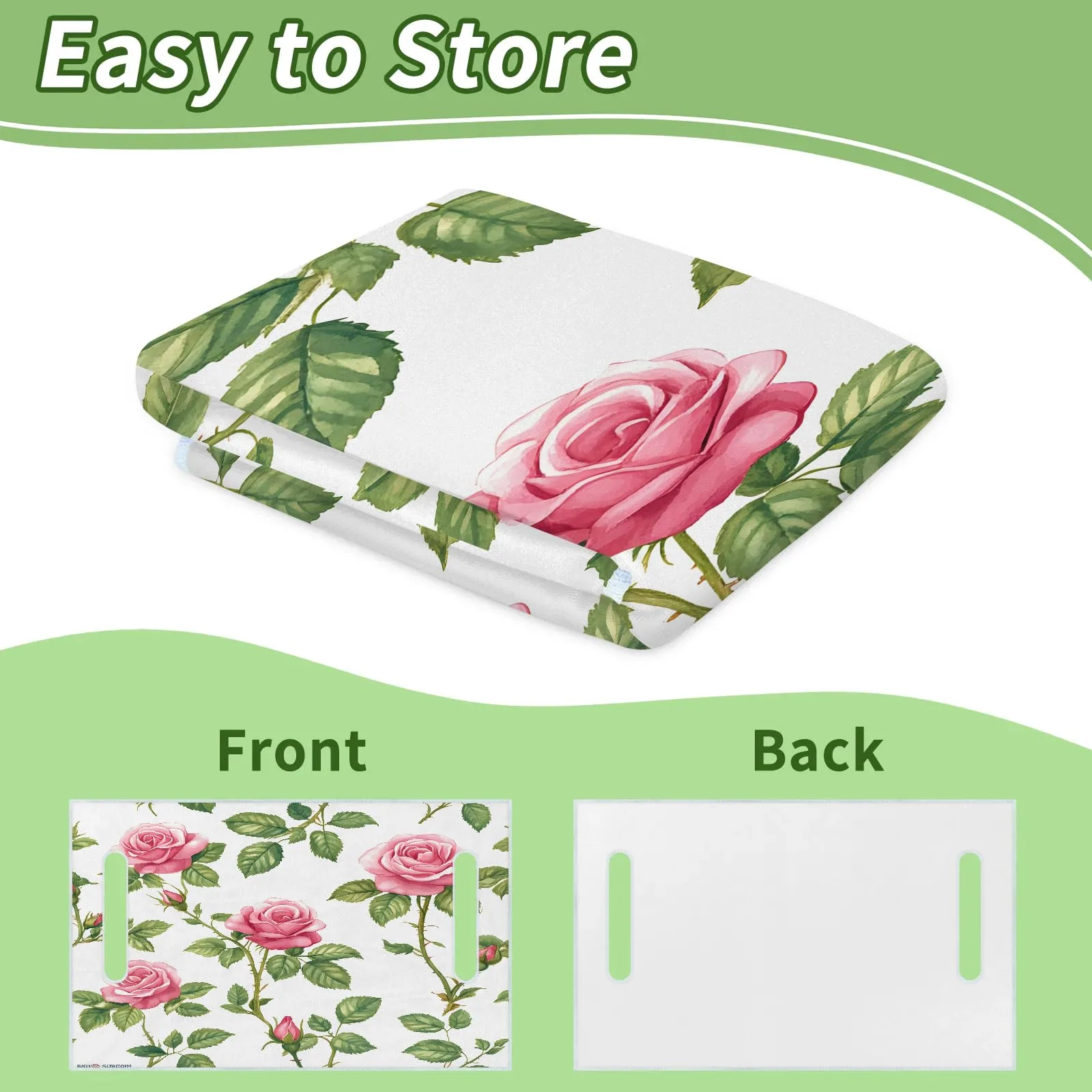 Tiveruda Pink Flower Golf Cart Seat Cover, 51 x 31 in image 4